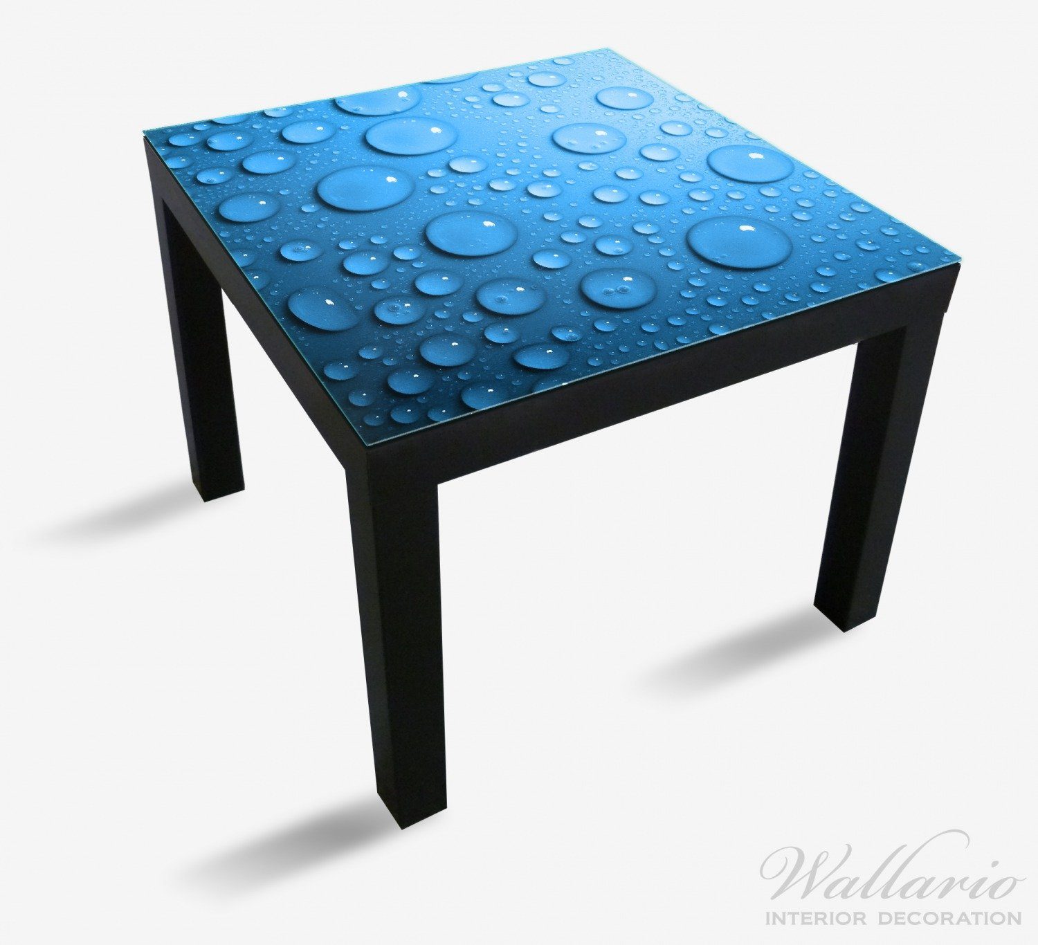 Tischplatte Blau Wallario Lack auf Ikea für geeignet Tisch (1 St), Wassertropfen