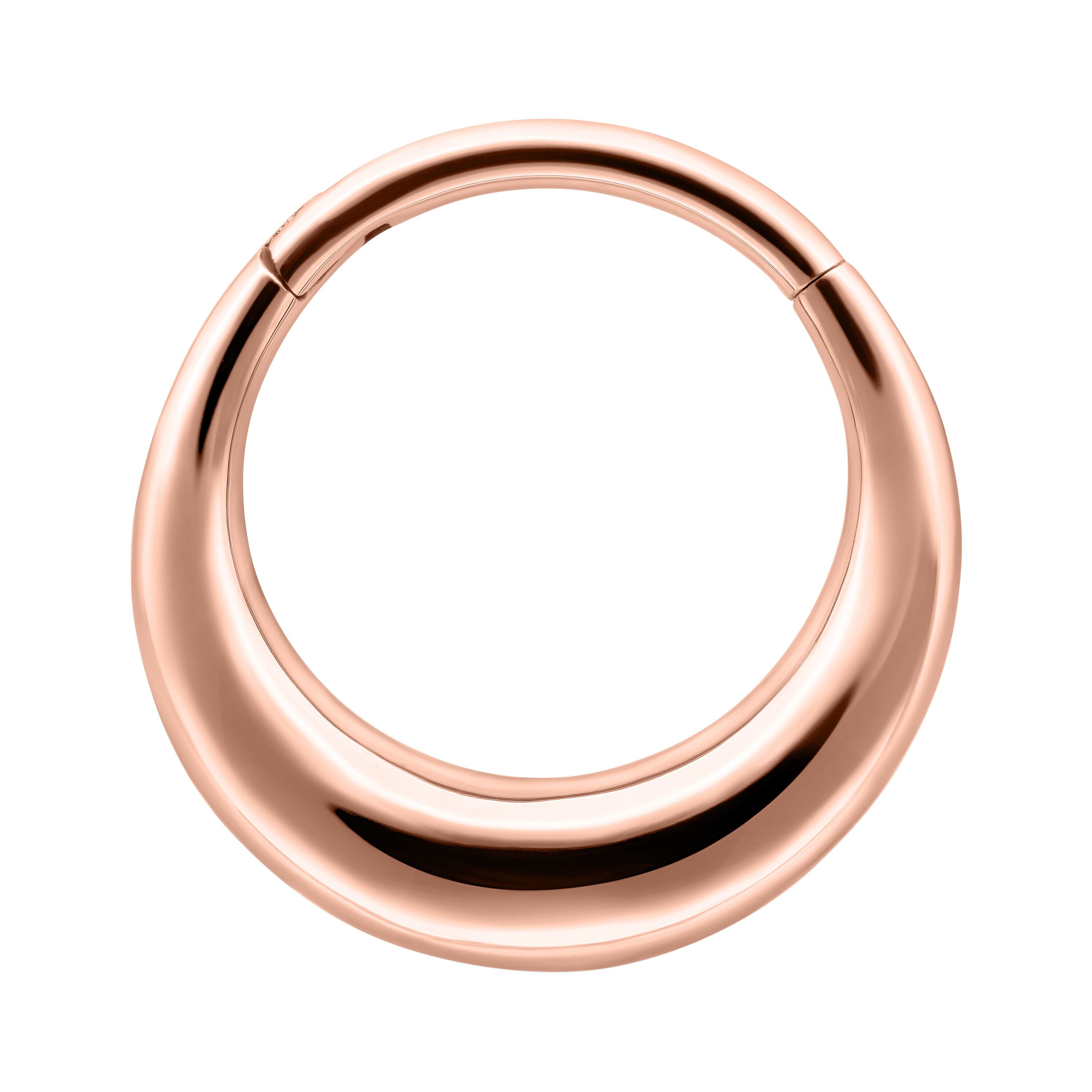 Wildcat Nasenpiercing Chunky Septum Clicker für Ohr, Nase, Lippe, Bauchnabel, 1 Stück, Chirurgenstahl 316L - wasserfest, hautverträglich, Roségold