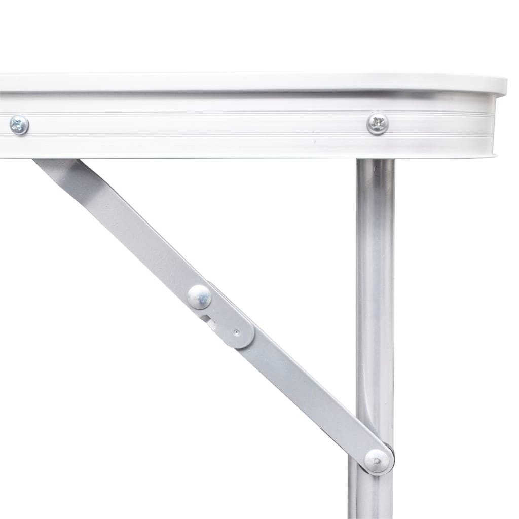 vidaXL Campingstuhl Campingtisch zusammenklappbar höhenverstellbar Aluminium 240 x 60 cm (1 St)