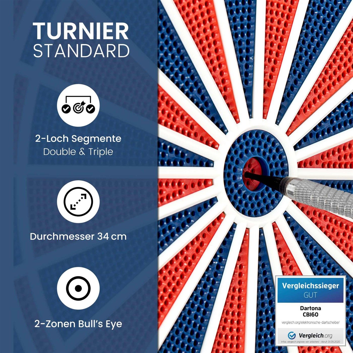 Dartona Dartautomat Elektronische Dartscheibe Dartona CB160 Cabinett