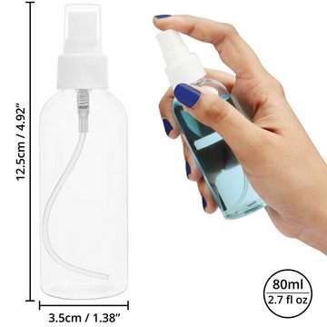 Belle Vous Sprühflasche 80ml Zerstäuber für Duft, Aroma und Flüssigkeit - 20 Stück, (1-tlg), 80ml Sprühflasche für Parfüm, Öl und Wasser - 20 Stück