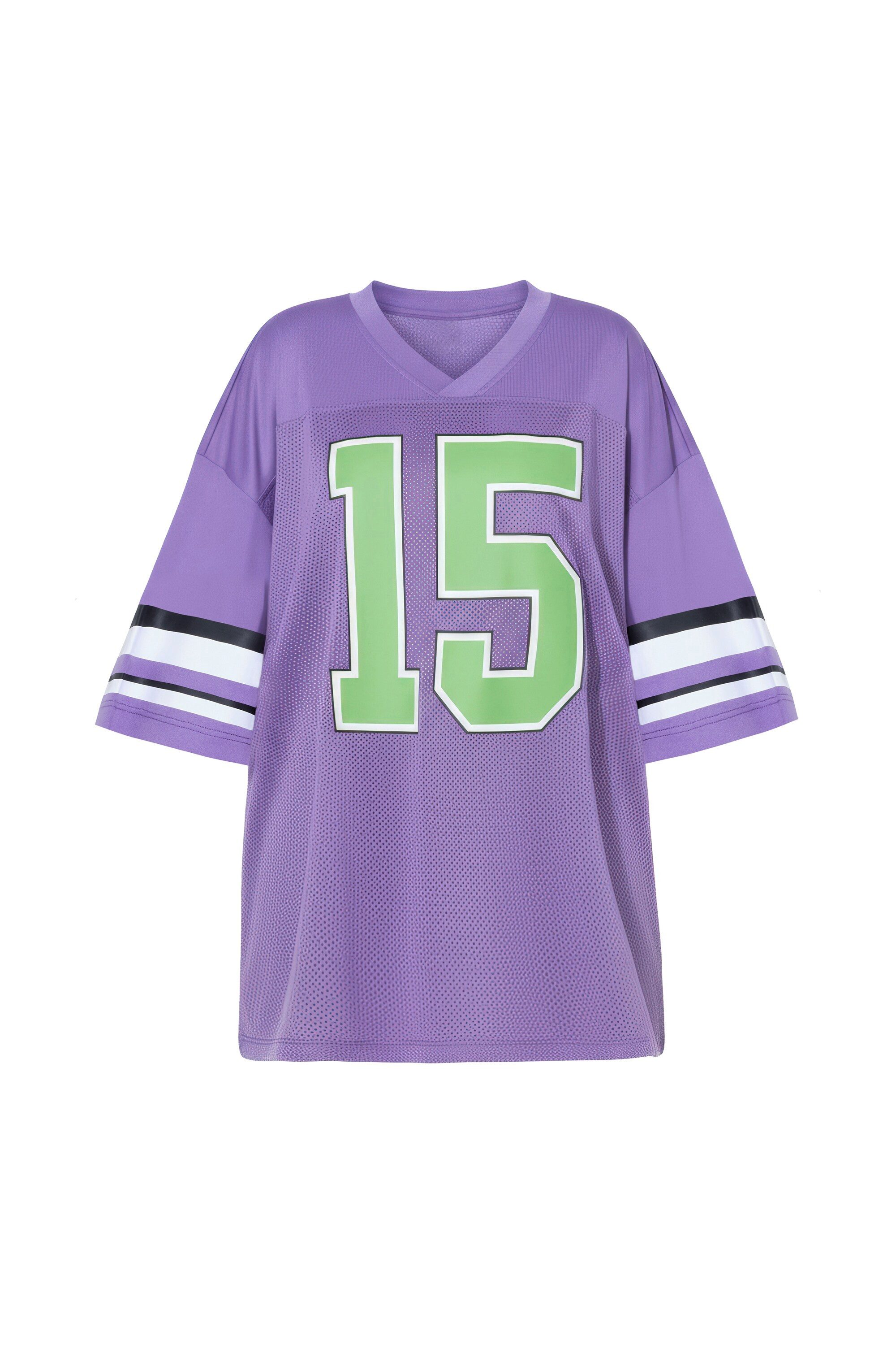 T-Shirt Trikot oversized Meshjersey "15"-Print