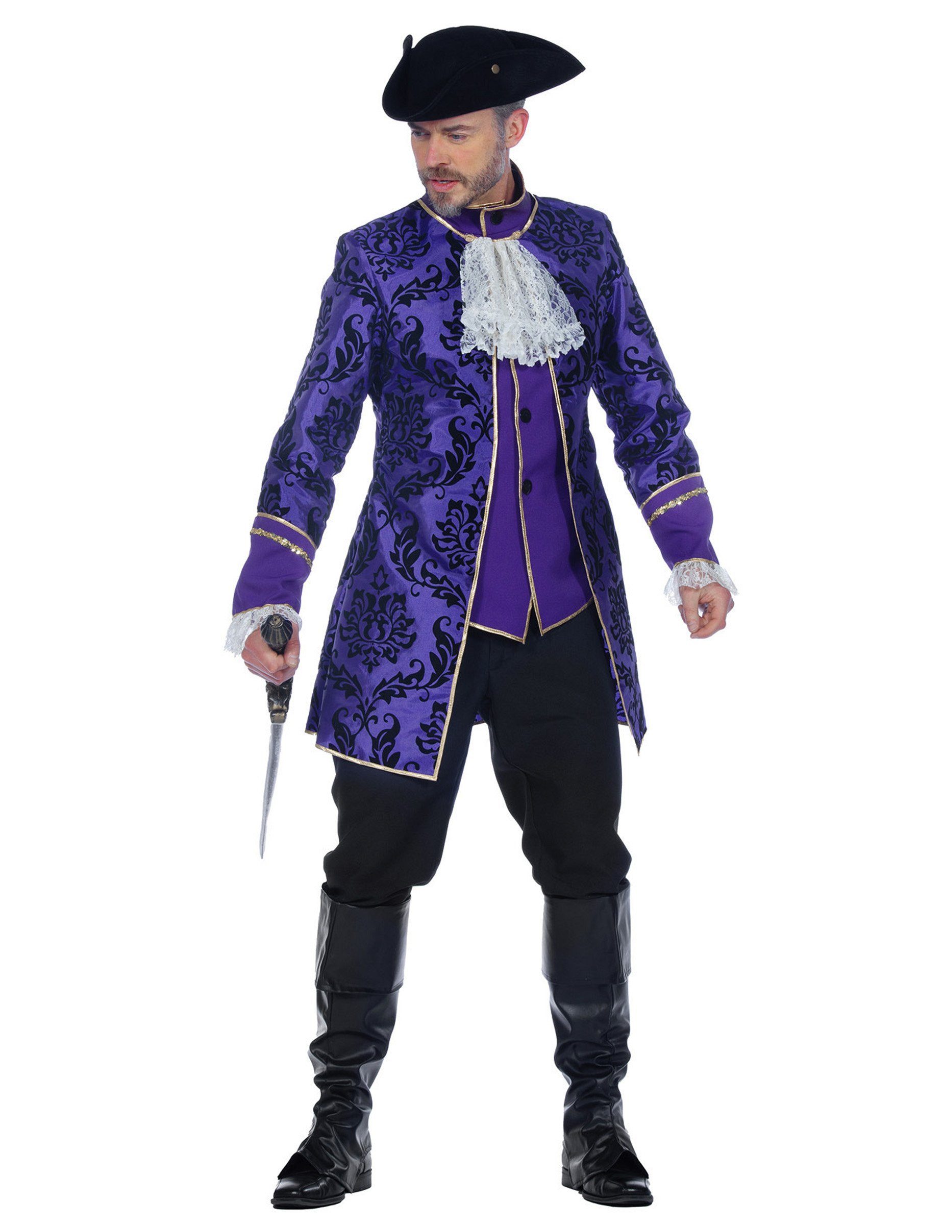 Wilbers Kostüm Barockes Marquis Kostüm Deluxe für Herren Lila