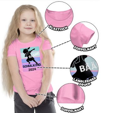 Shirtracer T-Shirt Bääm!! Schulkind 2024 Mädchen Einschulung Mädchen