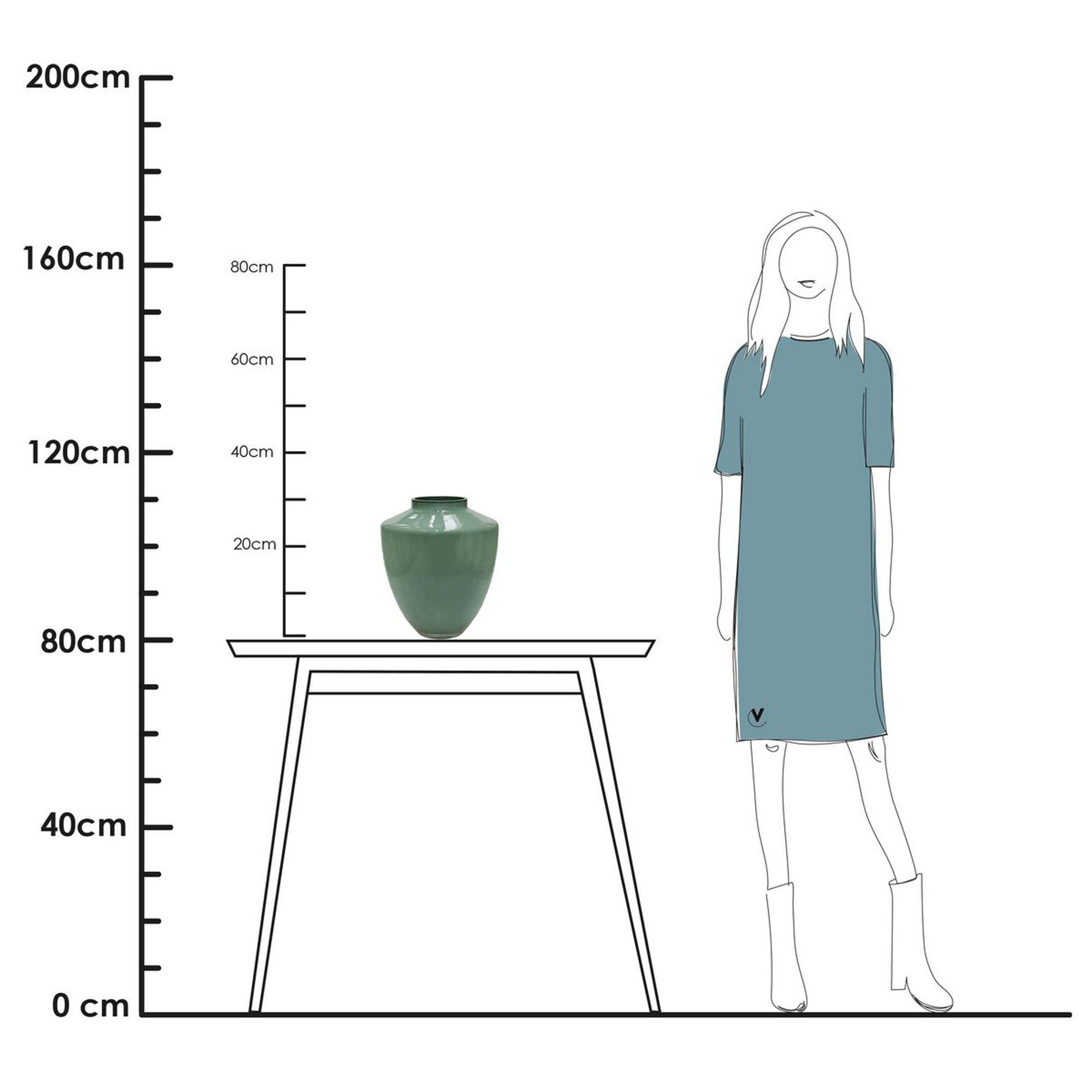 Vase the World Tischvase Glasvase klassisch konisch Blumenvase mundgeblasen (1 St., 1 Vase), handgefertigt für große Sträuße