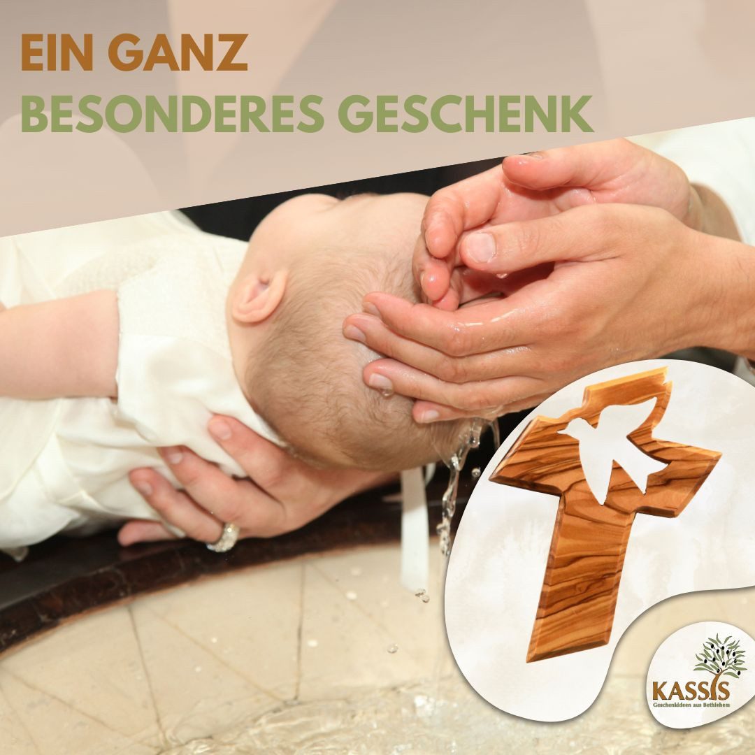 Kassis Geschenkartikel Wanddekoobjekt Olivenholz Kreuz mit Friedenstaube 13 cm Geschenk zu mehreren Anlässen, Hergestellt in Bethlehem, Ideales Geschenk zu mehr – Bild 5 von 5