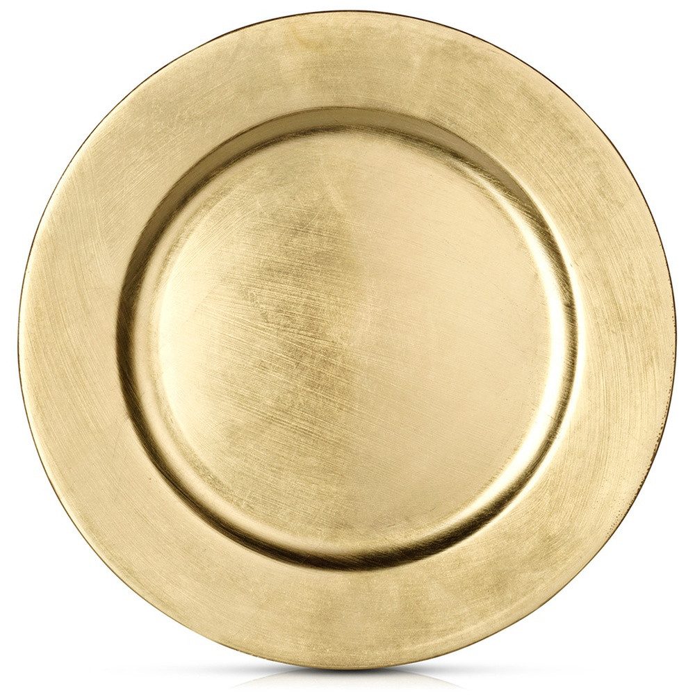 Vilde Platzteller rund in Gold Hochglanz aus Kunststoff, 1-tlg., hoher Glanz, pflegeleicht, 33 cm