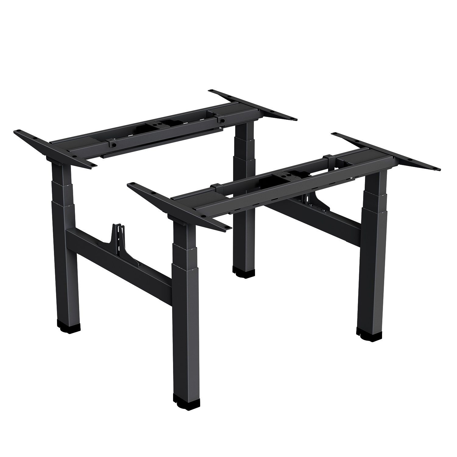 Schwarz Sitz-Steh-Schreibtisch Office ER-404, bis Doppeltischgestell Ergo Tischplatte ohne 2x125kg Schreibtisch