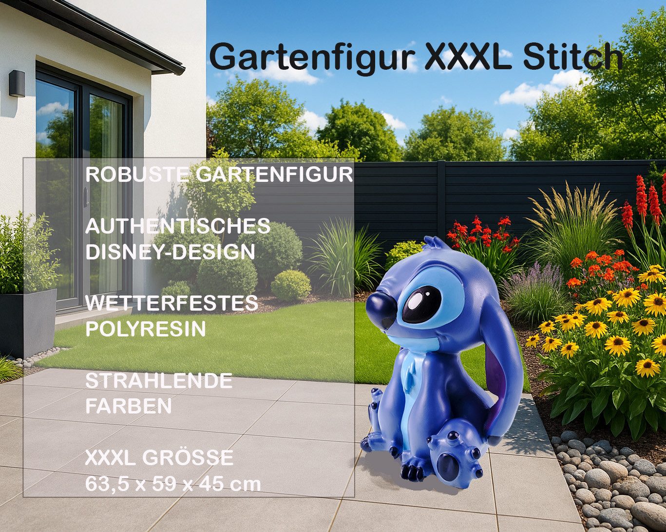 Disney Gartenfigur XXXL Stitch Disney frecher günstig online kaufen