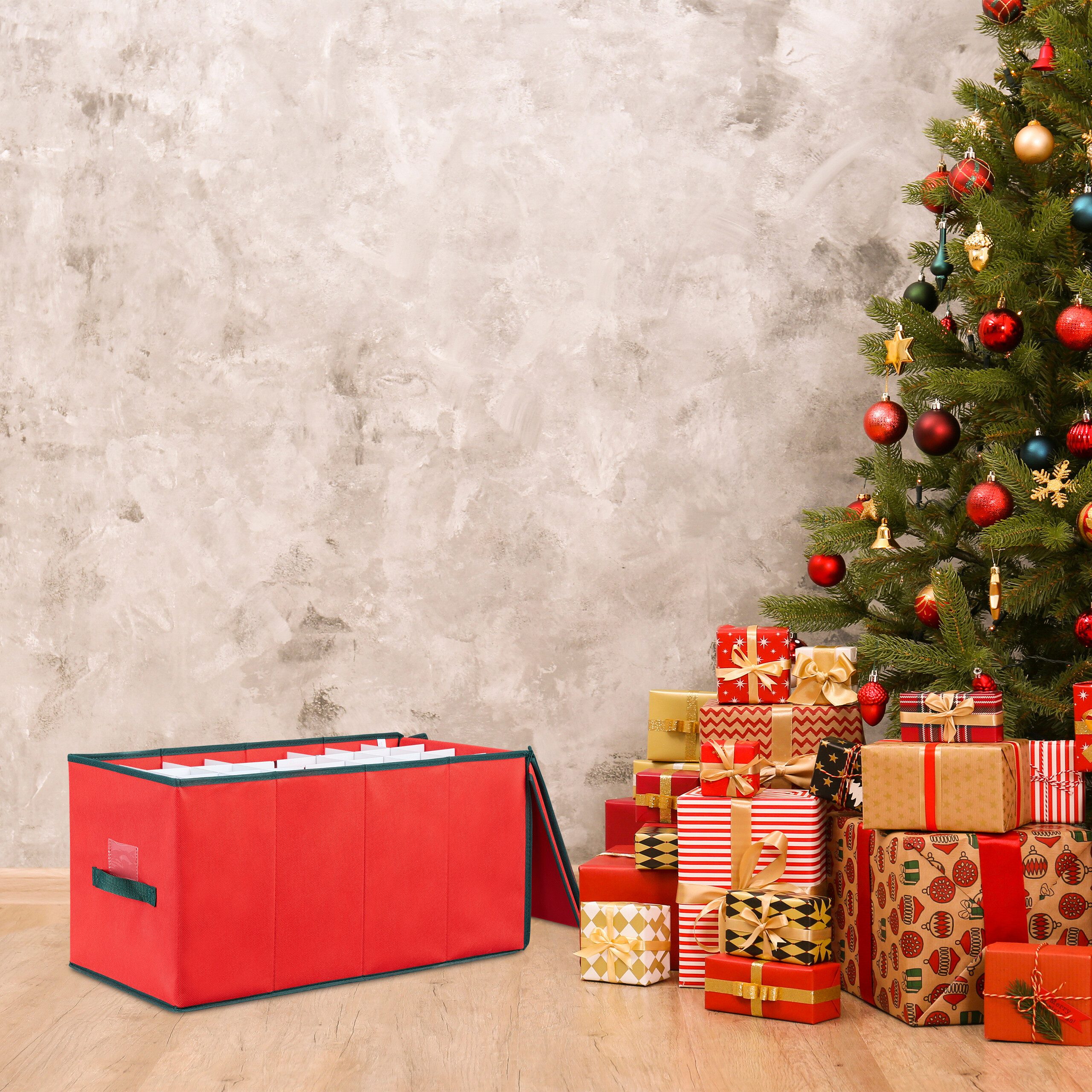 relaxdays Aufbewahrungsbox Weihnachtskugel Aufbewahrungsbox, L günstig online kaufen