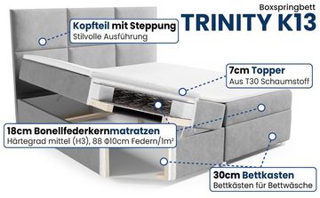 Best for Home Boxspringbett Trinity K13, mit Bettkasten und Topper