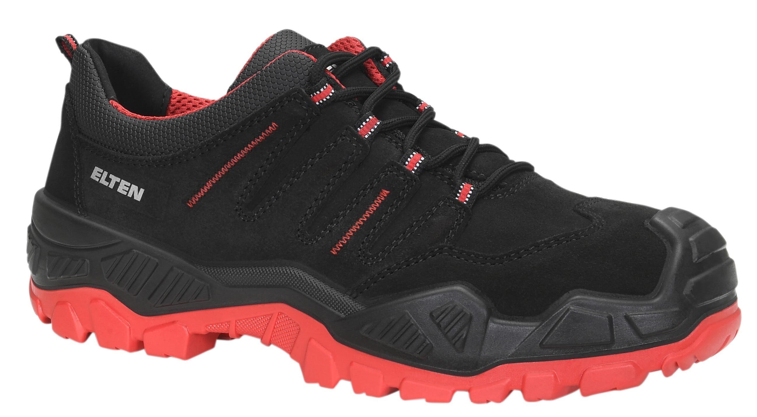 ELTEN QUENTIN black-red Low ESD S3S Sicherheitsschuh (Schuhkarton, Paar)