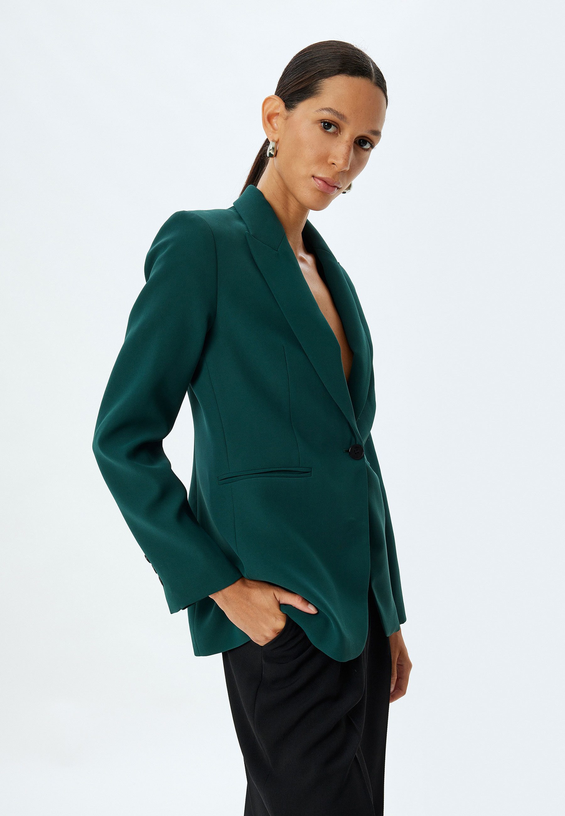 Jackenblazer Straight Jacket Kragen