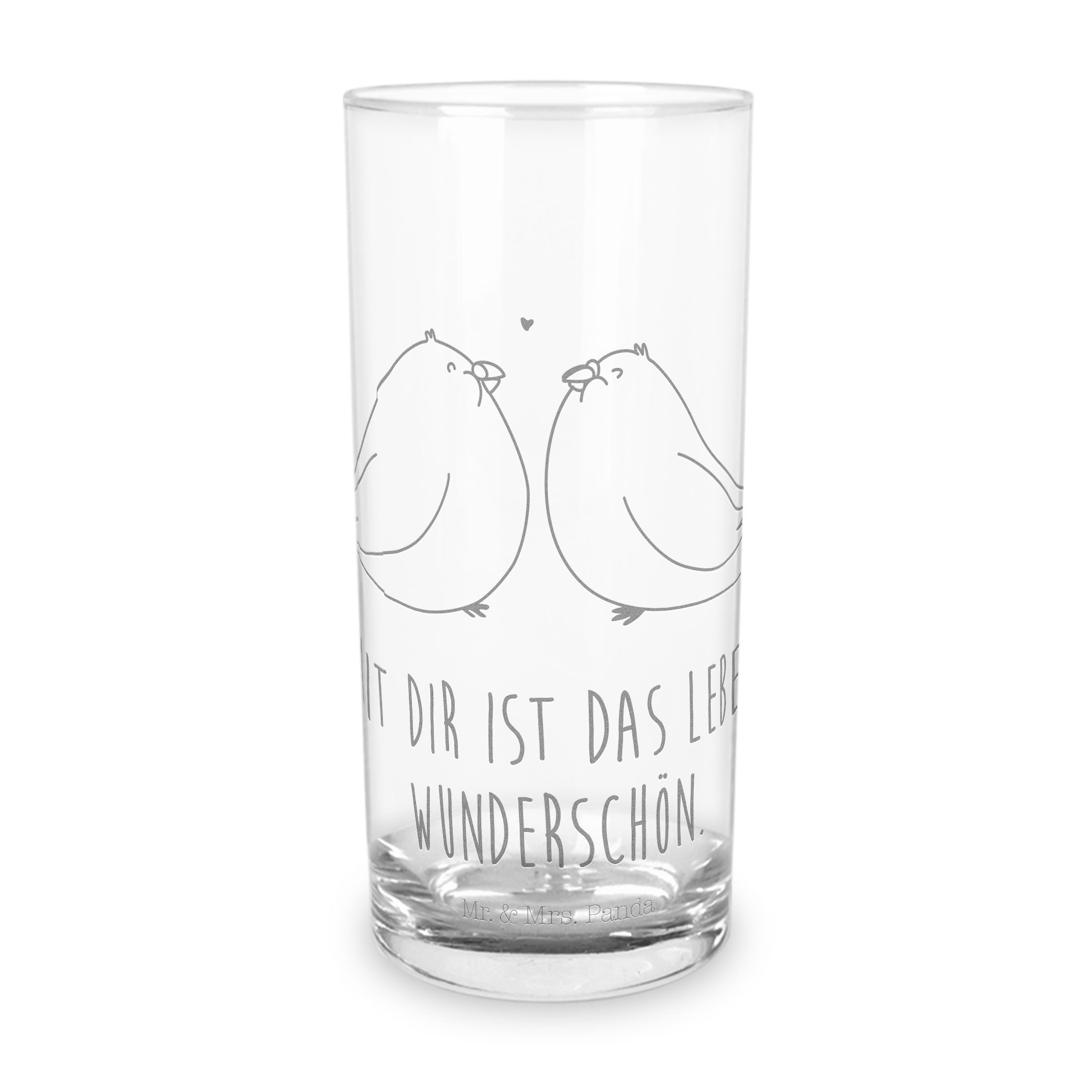 Mr. & Mrs. Panda Premium Trinkglas Mit Hund & Marienkäfer-Motiv - 150x90 Mm, Geschenk Für Hundefreunde