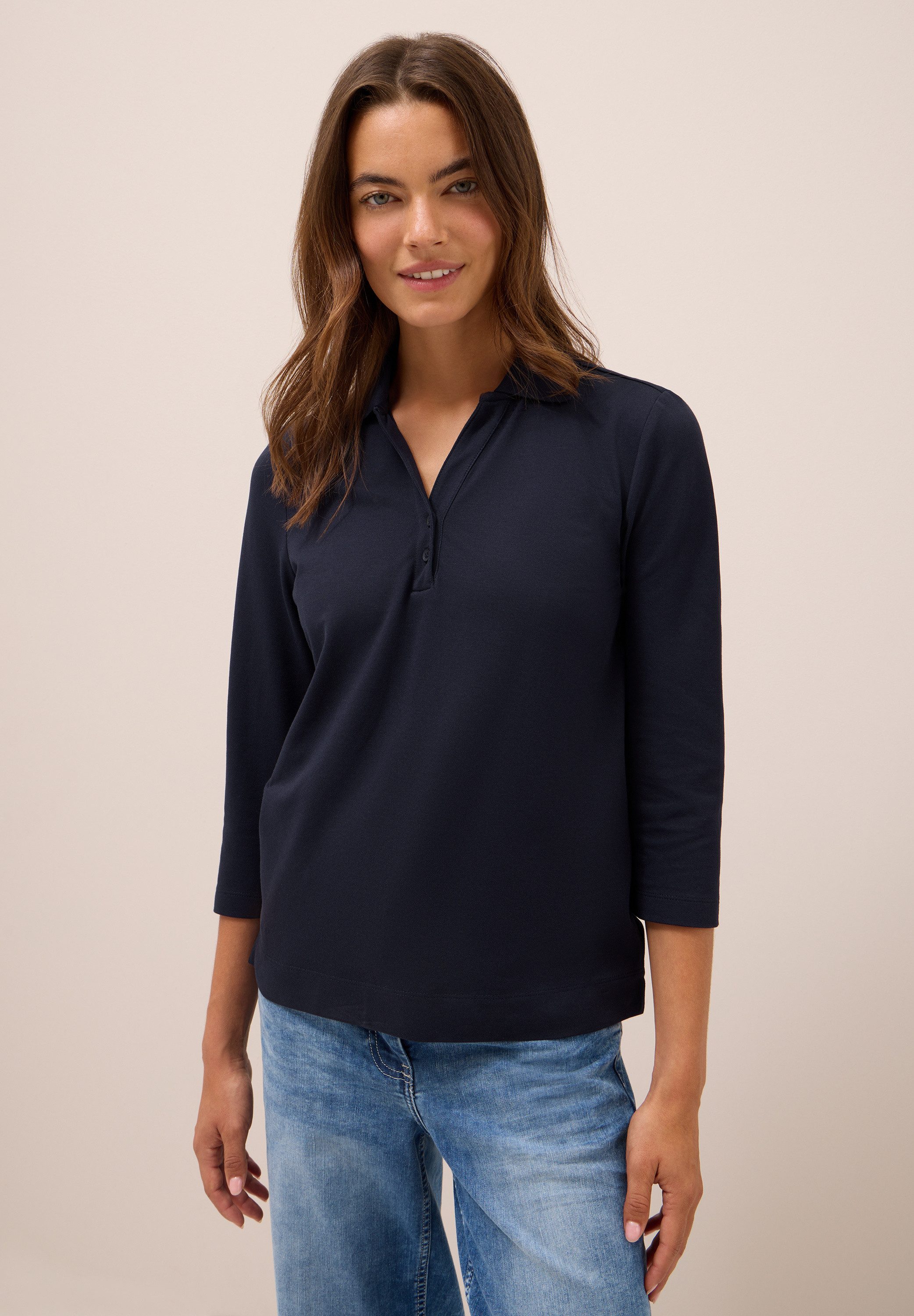 CECIL Poloshirt in Unifarbe günstig online kaufen