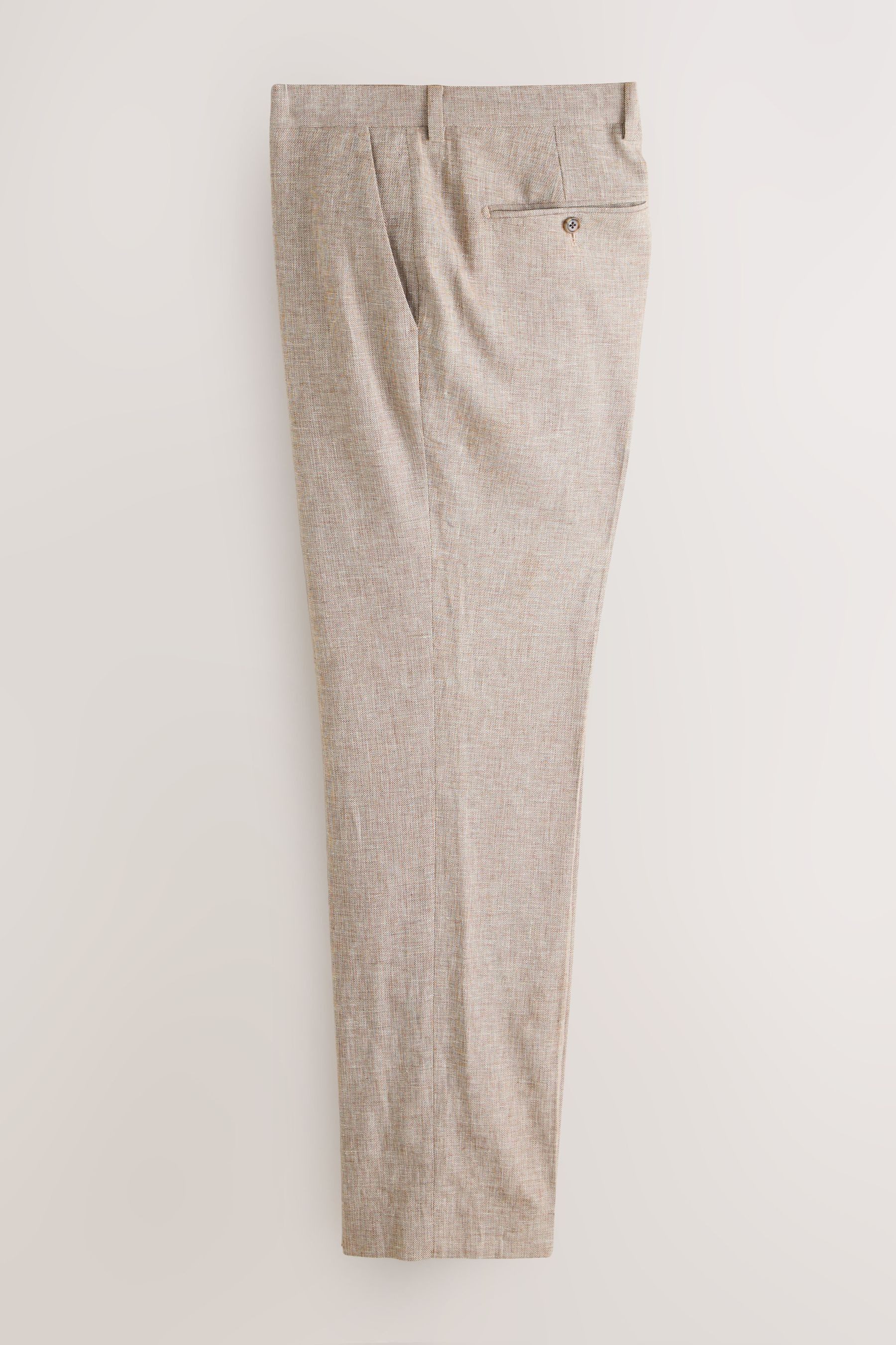 Next Anzughose Strukturierte Tailored Fit Anzughose aus Leinenmix (1-tlg)