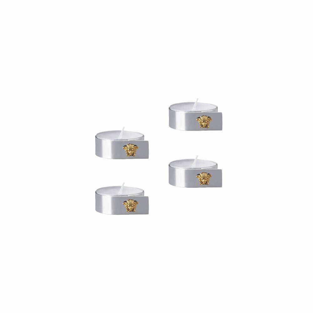 Rosenthal meets Versace Teelichthalter 4er Set Medusa Silver-Gold (4 St)