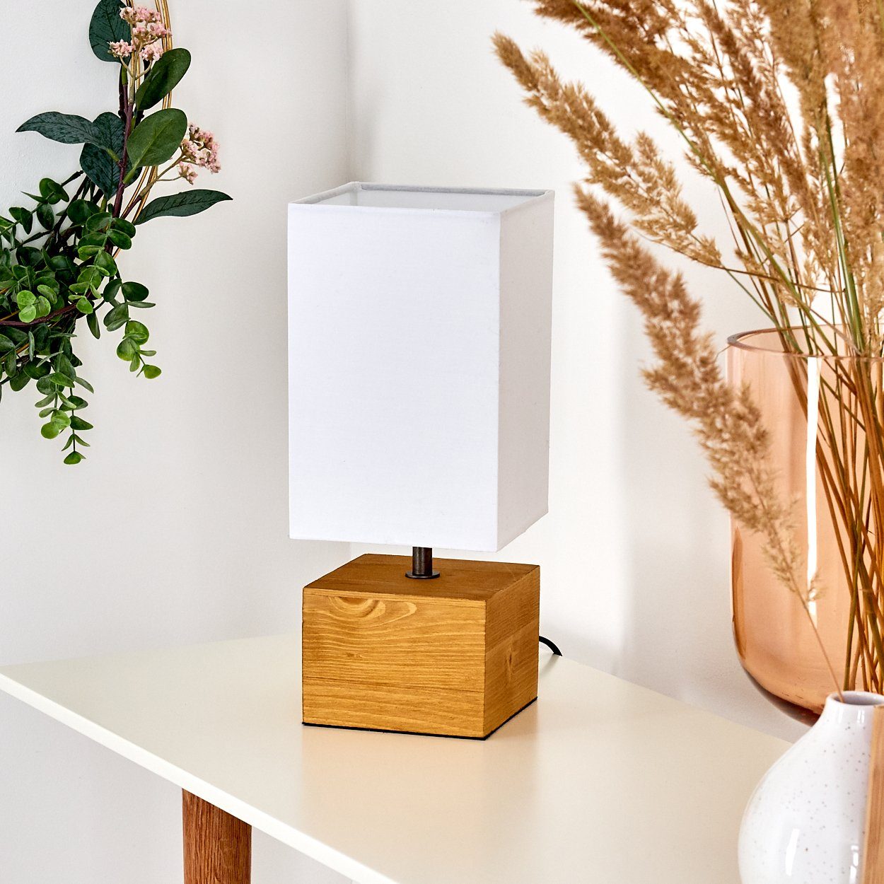 hofstein Tischleuchte Boho Wohn Schlaf Raum Beleuchtung Nacht Tisch Leuchte Lese Lampe – Bild 2 von 5
