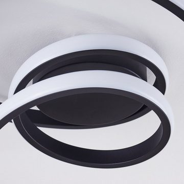 hofstein Deckenleuchte »Fondo« Zimmerlampe aus Metall schwarz und weißen Kunststoff, 3000 Kelvin, über Lichtschalter in 3 Stufen dimmbar, LED 18, max. 2050 Lumen