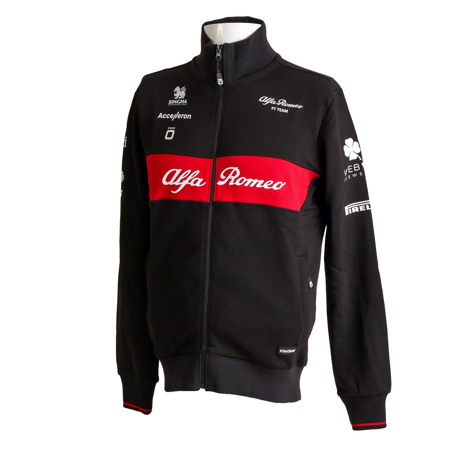 CODE-ZERO Sweatjacke Sweat-Jacke Alfa Romeo F1 Team Damen Sweatshirt Zip Pullover Pulli Reißverschluss Zipper Jacke Baumwolle
