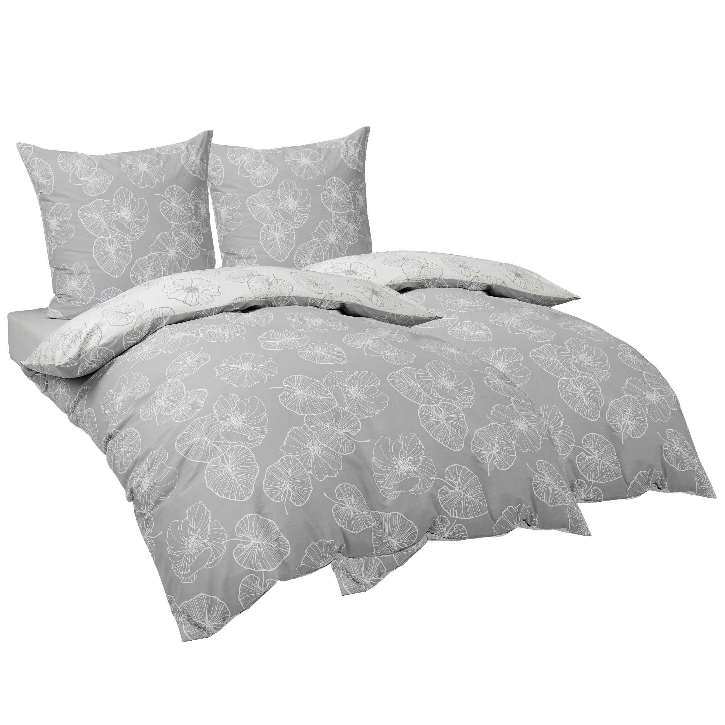BEDSURE Wendebettwäsche mit Zweige-Design und Reißverschluss, ÖKO-TEX zerti günstig online kaufen