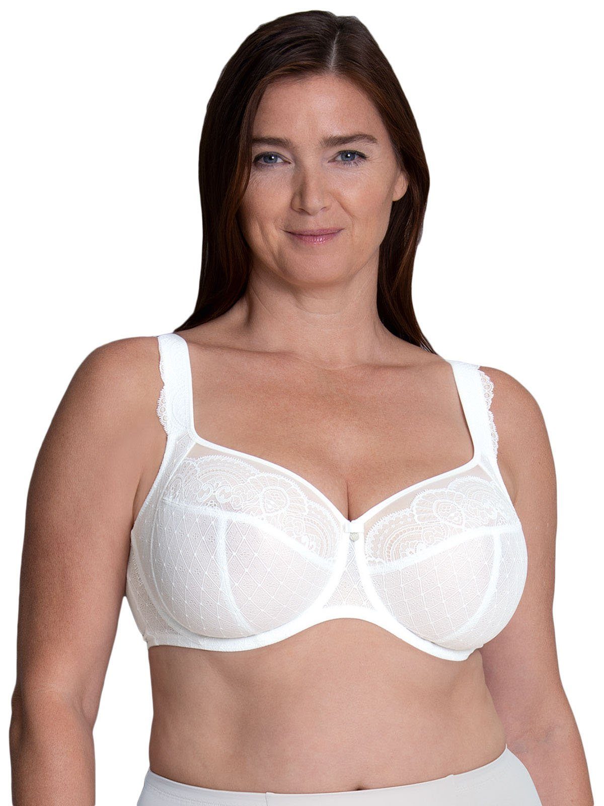 Rosa Faia Bügel-BH Bügel BH Big Cup Selma (Stück, 1-tlg) genähte Cups, Uni, Spitze