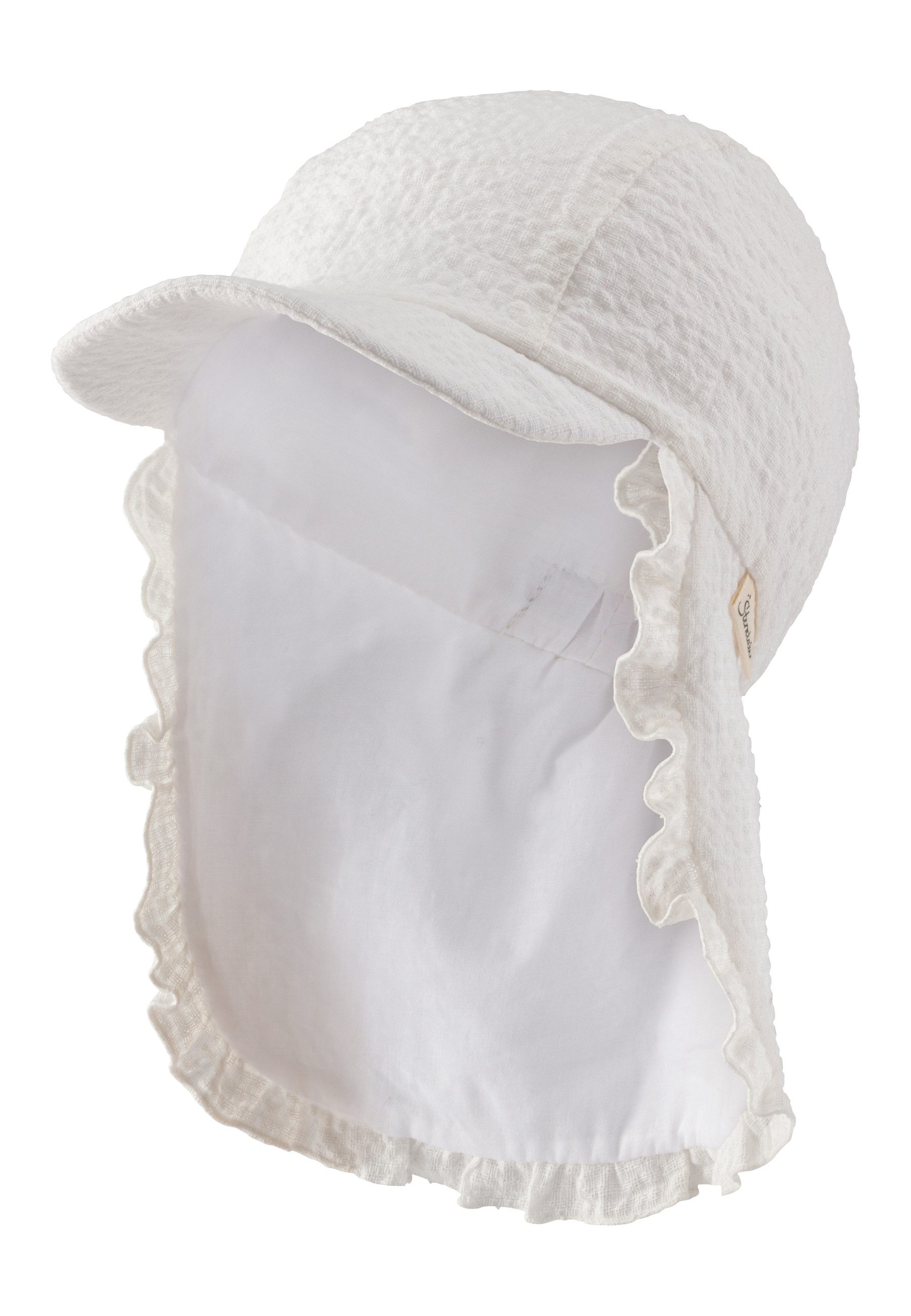 Sterntaler® Schirmmütze Schirmmütze mit Nackenschutz Rüsche günstig online kaufen