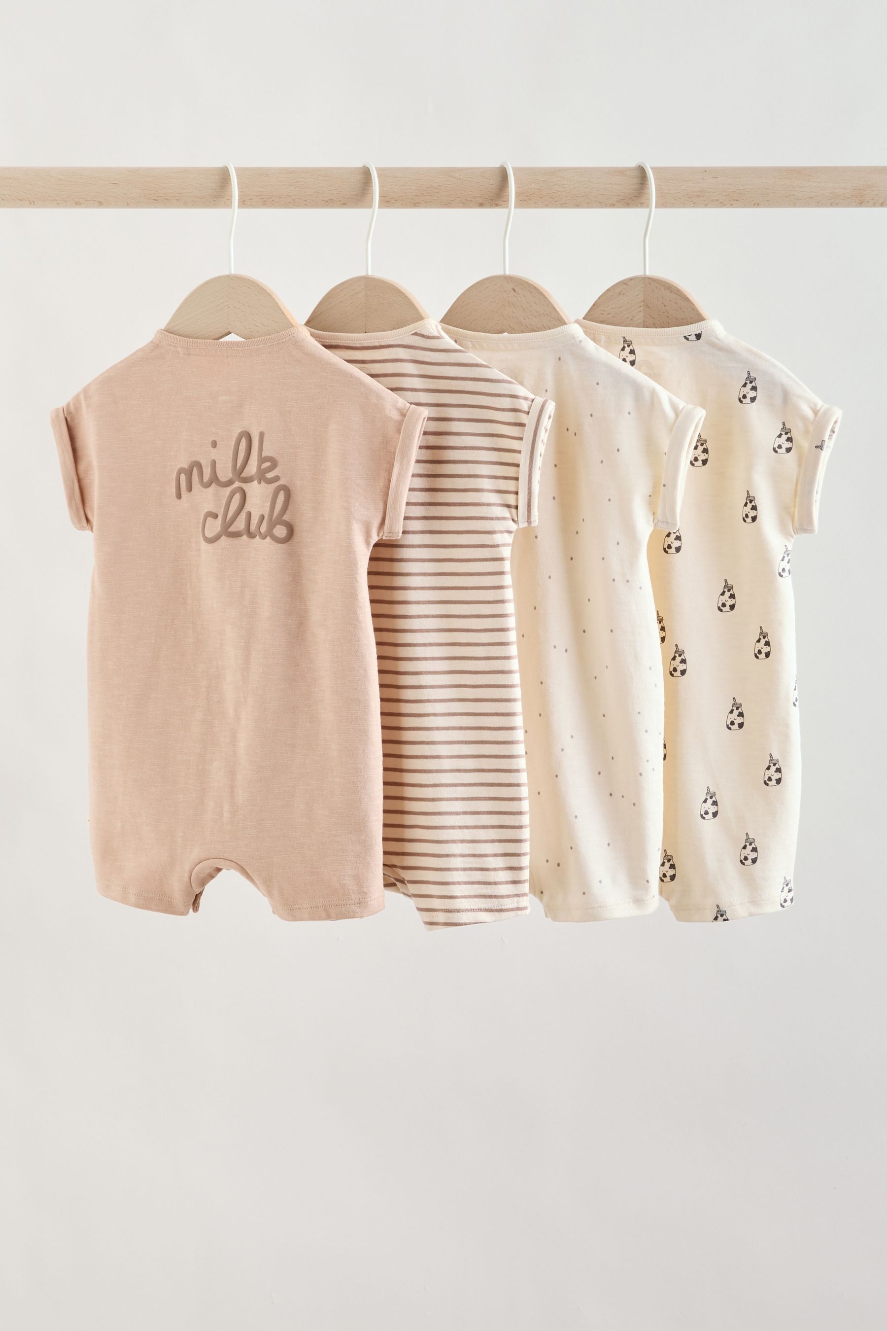 Next Strampler Baby Strampelanzüge aus Jersey, 4er-Pack (4-tlg)