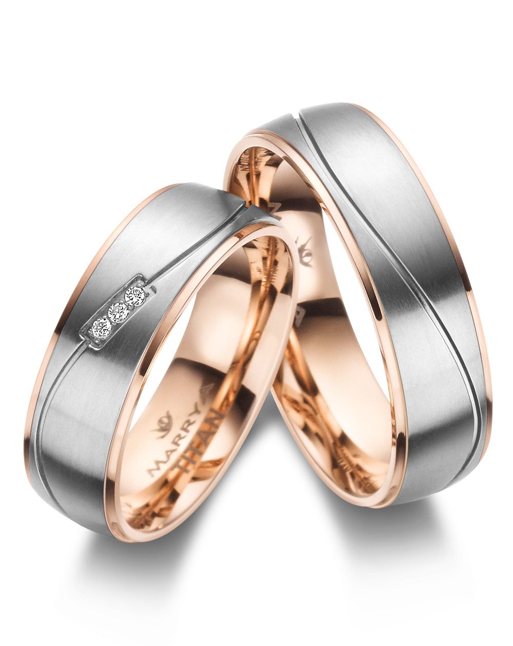 MARRYA Verlobungsring Titan Ringe Trauringe Eheringe Partnerringe