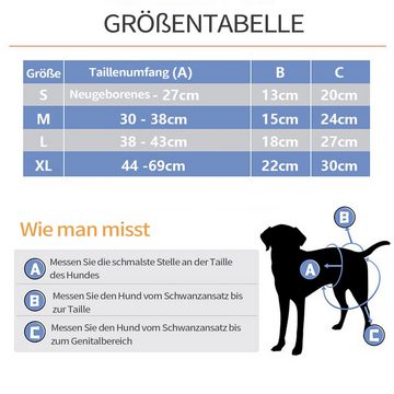 Daisred Hundewindel Hundewindeln, Läufigkeitshose für Hündinnen, Wiederverwendbare, waschbare