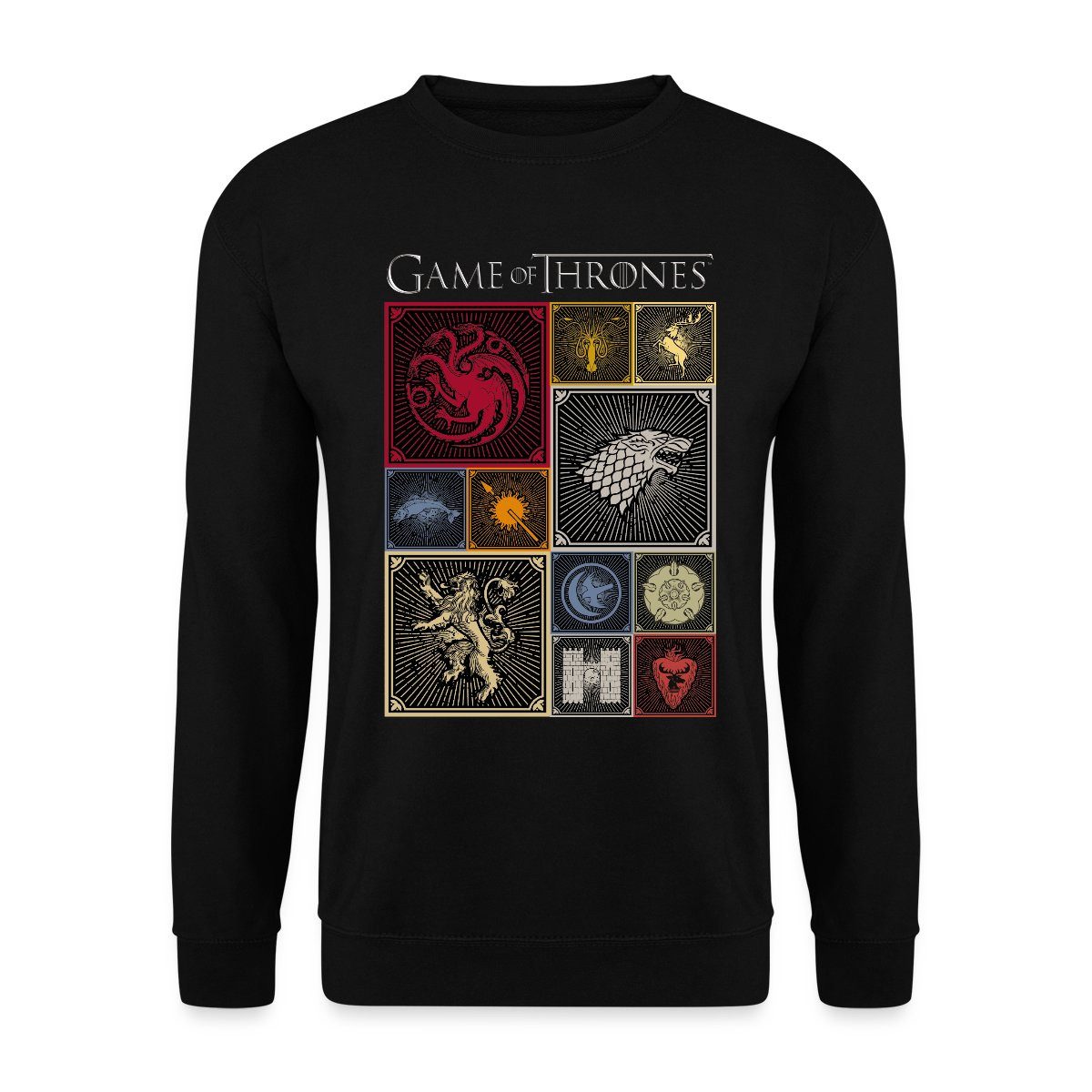 Spreadshirt Sweatshirt Game Of Thrones Königshäuser Kacheln Unisex Pullover (1-tlg)