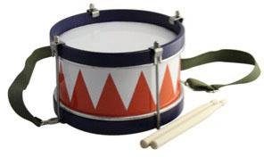 Clifton Spielzeug-Musikinstrument Kindertrommel blau/weiß/rot, mit Kinderli günstig online kaufen