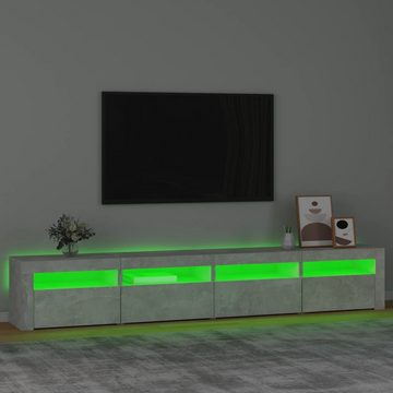 vidaXL TV-Schrank TV-Schrank mit LED-Leuchten Betongrau 240x35x40 cm (1-St)