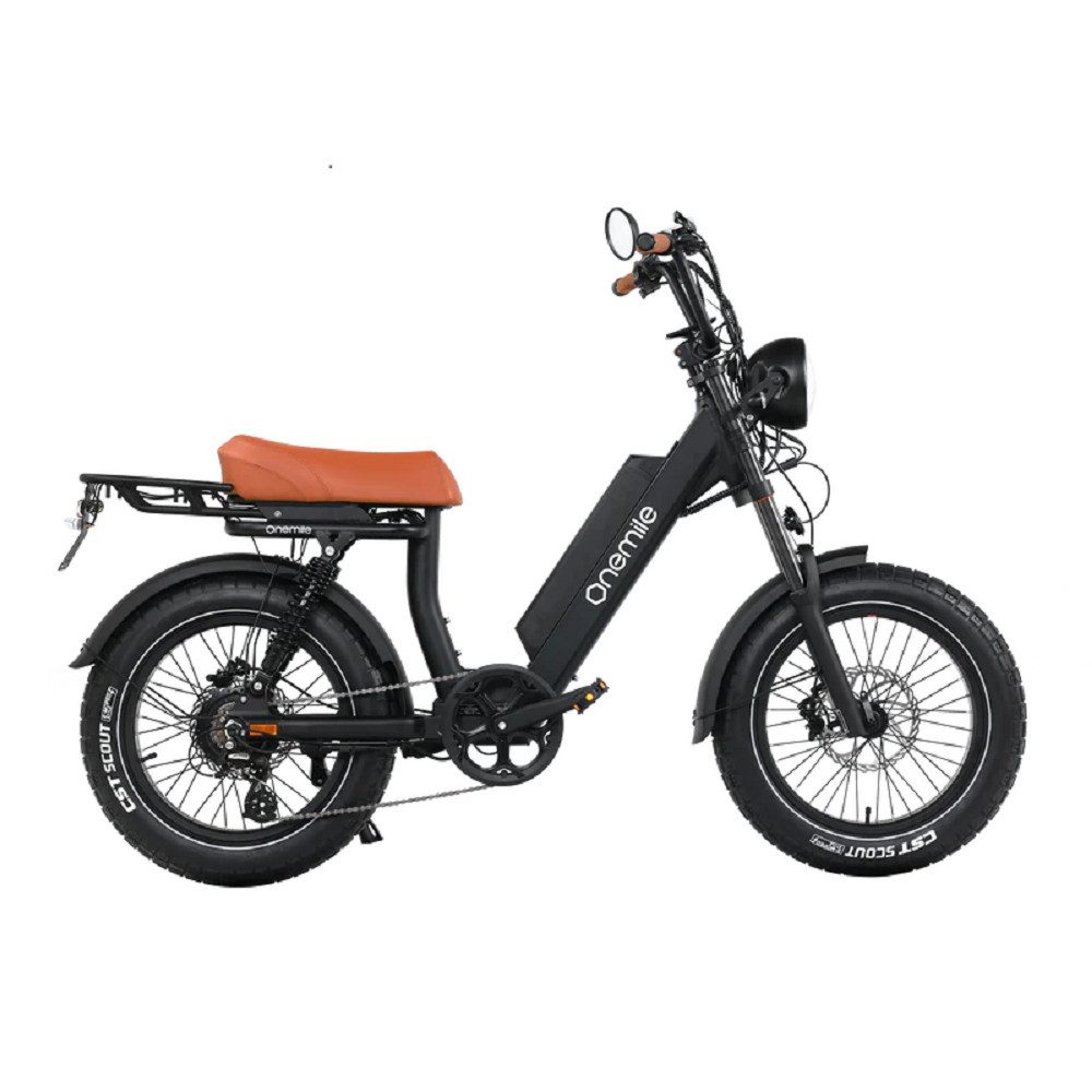 DOTMALL E-Bike Cityrad Onemile Scrambler Pro V,52V 19.2AH Akku,25 km/h, Shimano 7 Gang