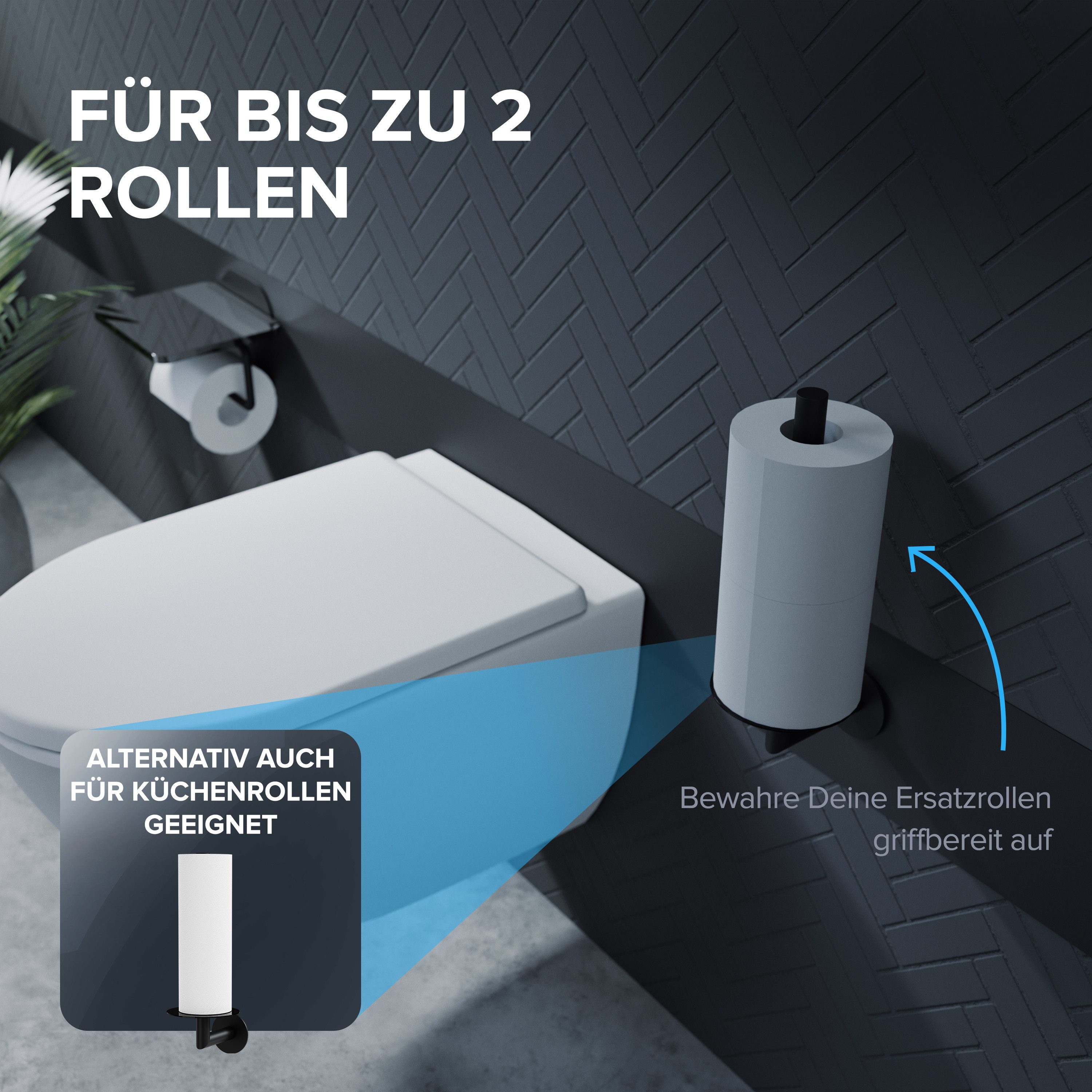 ovimar Toiletten-Ersatzrollenhalter Runde (1-St), aus Edelstahl günstig online kaufen