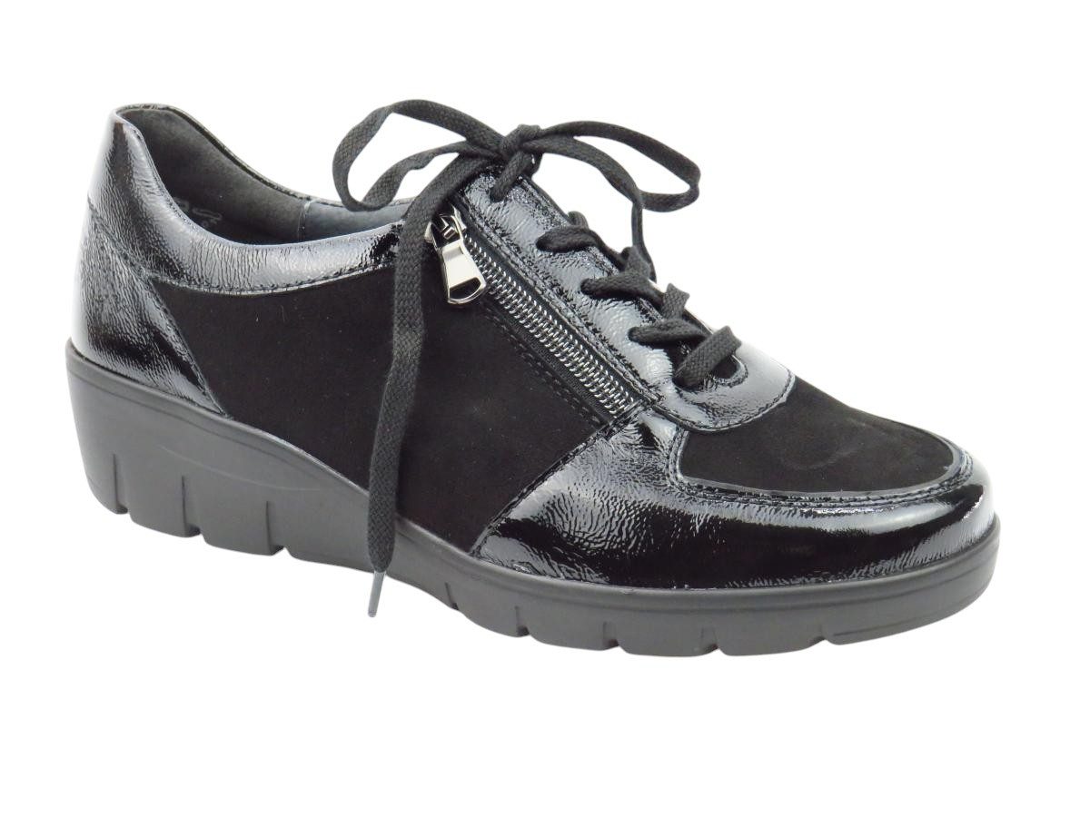 Judith 30 Lack/Soft schw. Schnürschuh
