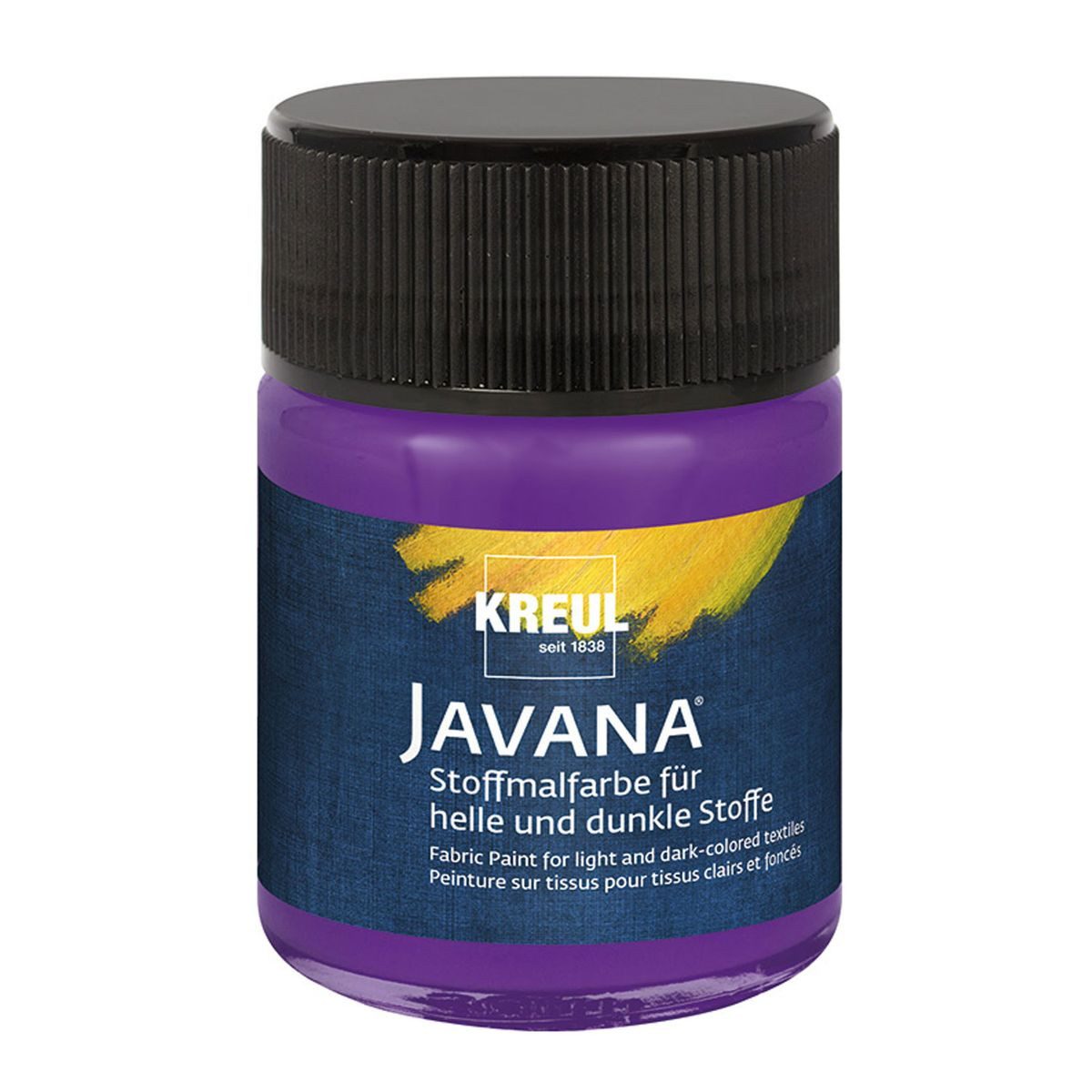 C. KREUL Stoffmalfarbe KREUL Stoffmalfarbe JAVANA violett 50ml Glas