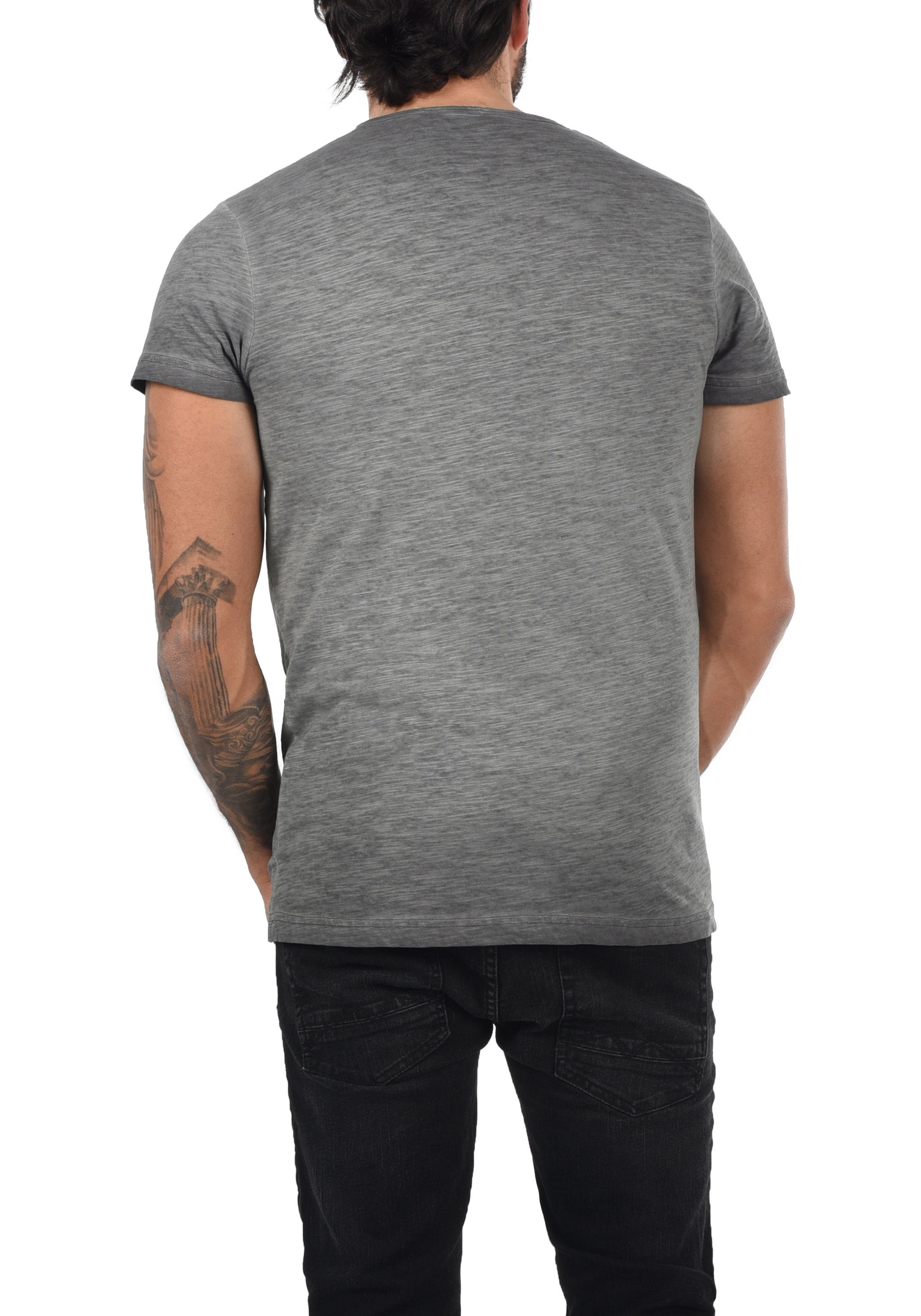 T-Shirt V-Ausschnitt (2890) !Solid mit Dark T-Shirt Grey SDConley
