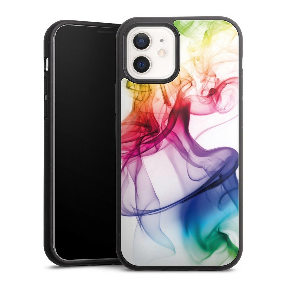 DeinDesign Handyhülle »Farbe Wasser Regenbogen Strange waft«, Apple iPhone  12 Gallery Case Glas Hülle Schutzhülle 9H Gehärtetes Glas