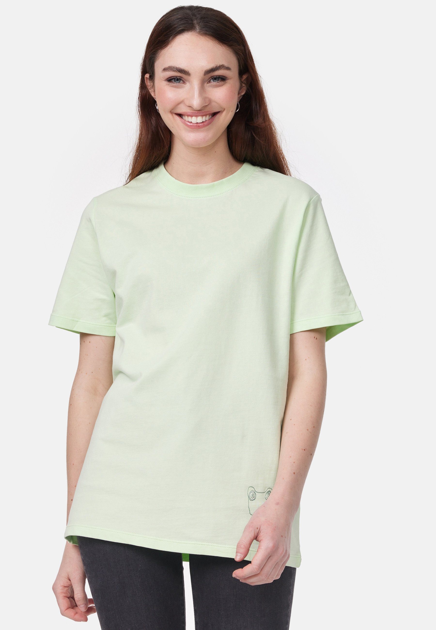 smiler. T-Shirt laugh. mit grün Design modernem
