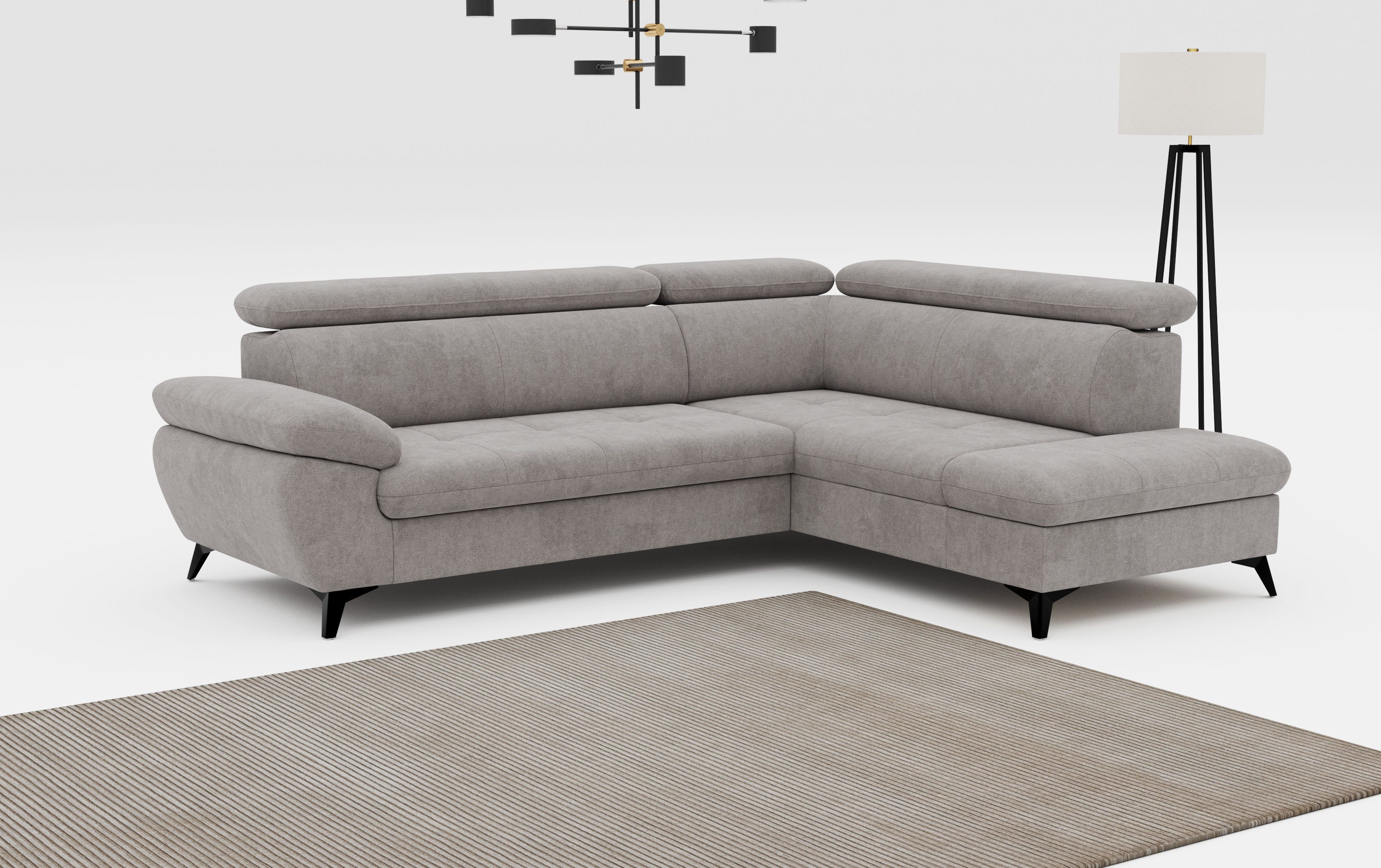COTTA Ecksofa Hudson L-Form, mit Kopfteilverstellung, günstig online kaufen