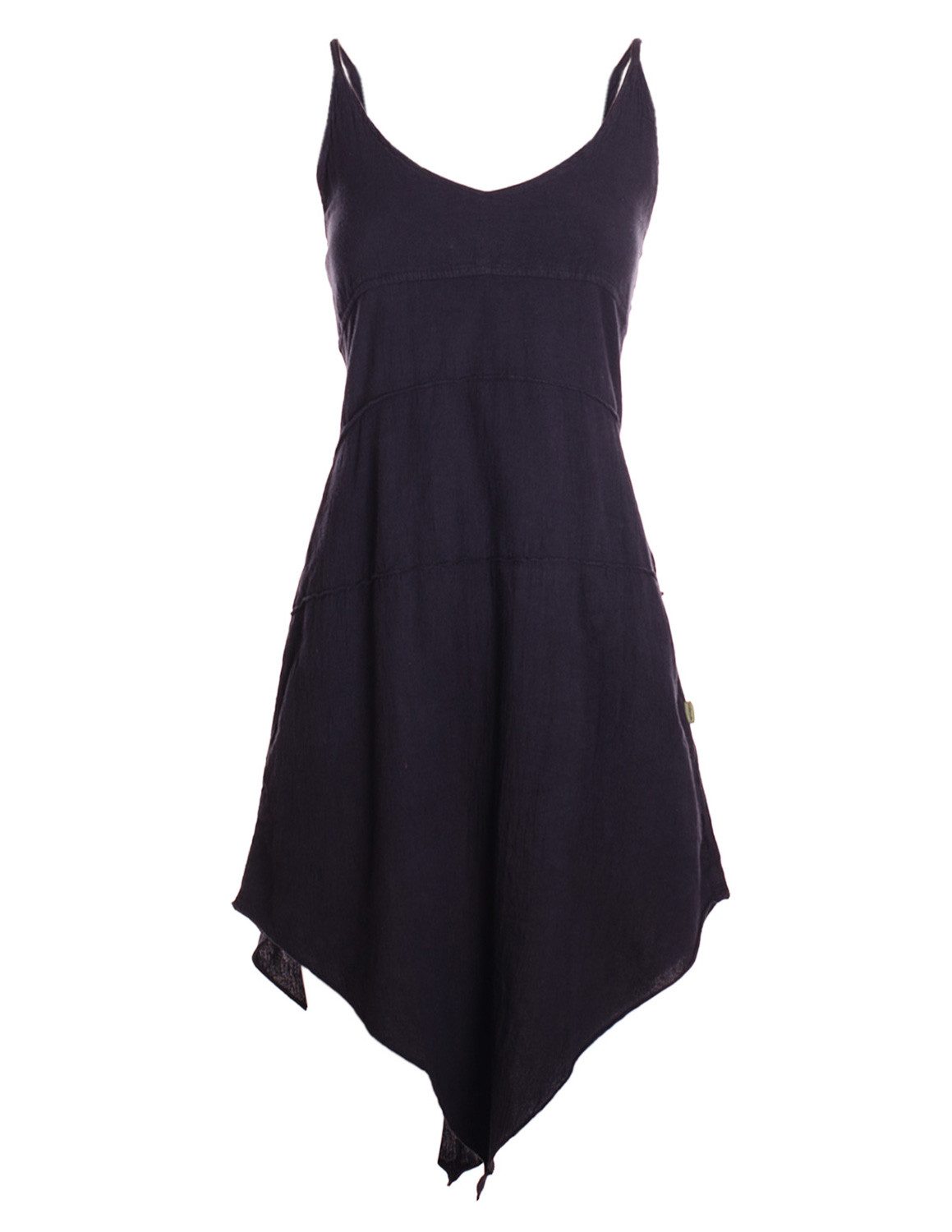 Zipfelkleid Elfenkleid Damen Asymmetrisch Zipfelsaum Spaghettiträger Boho