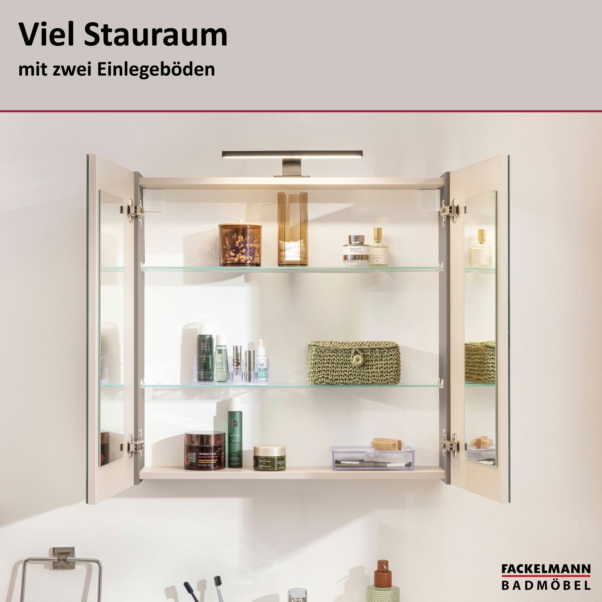 FACKELMANN Spiegelschrank Badezimmerschrank, Badspiegel, Wandspiegel