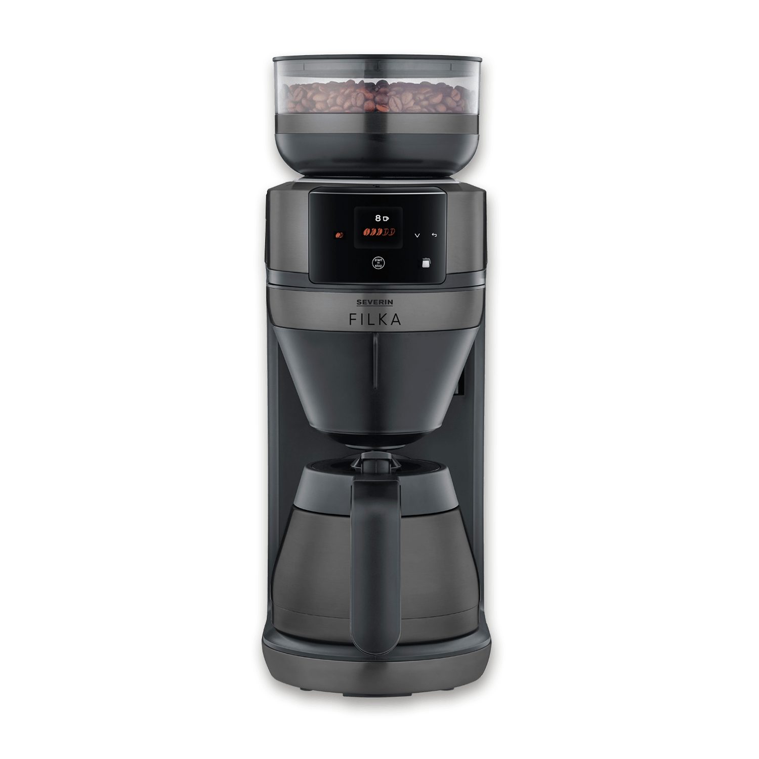Severin Filterkaffeemaschine KA 4855 Filterkaffee-Vollautomat FILKA schwarz