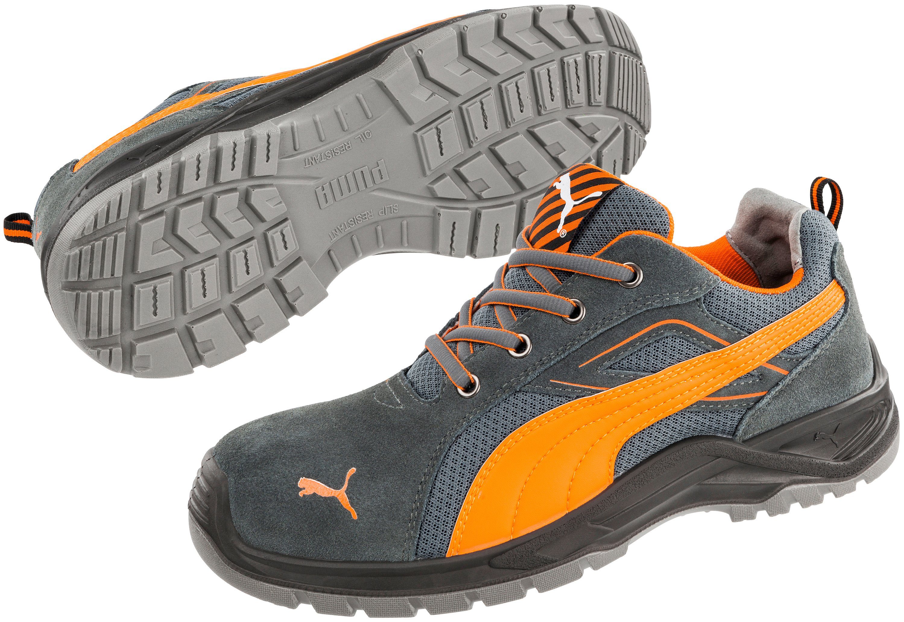 PUMA Safety Omni dämpfende Low S1P, Sicherheitsschuh Funktionsfutter, Flash Sohle BreathActive