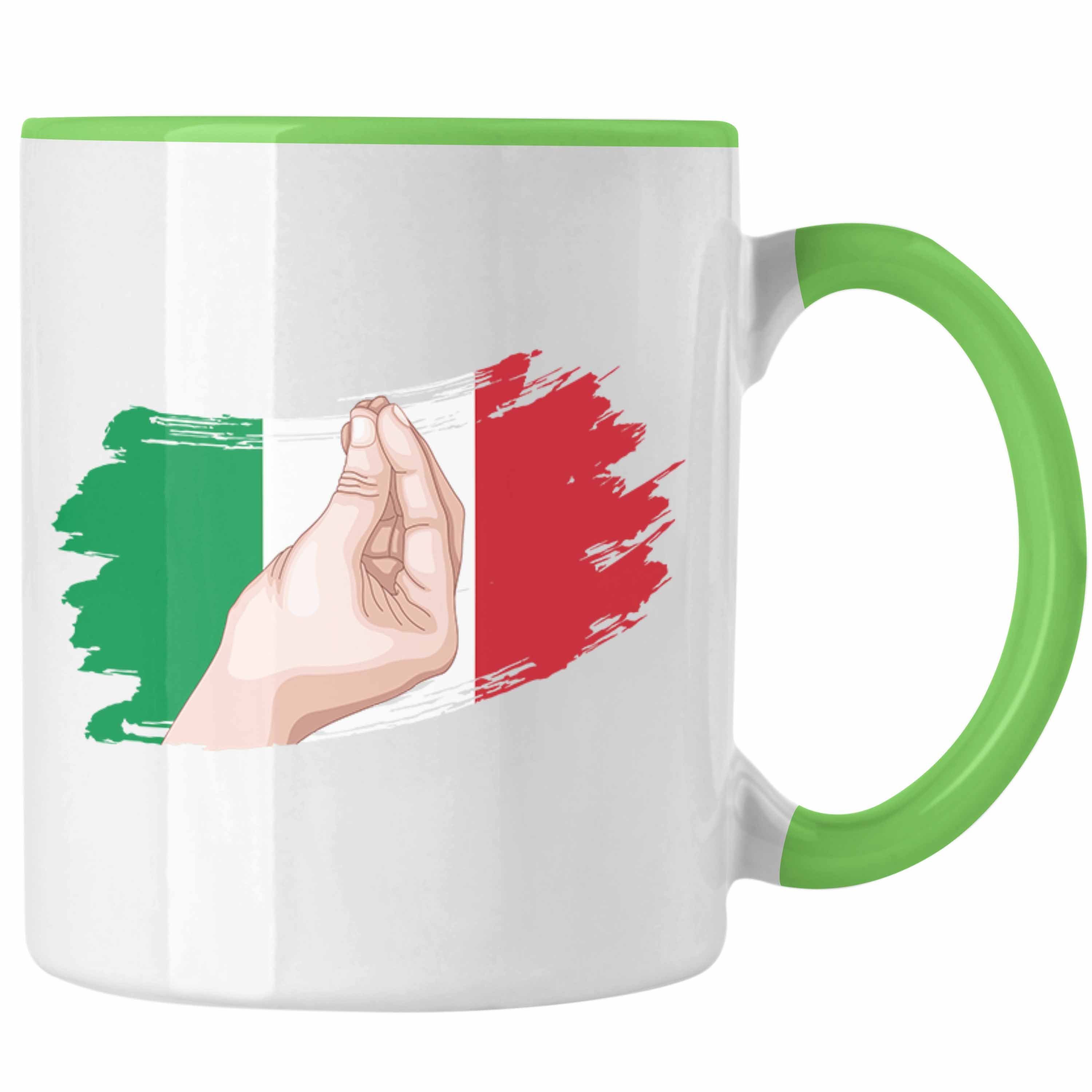 Tasse Grün Italien Italiener Geschenk Trendation Tasse Lustiges Urlaub für Rom