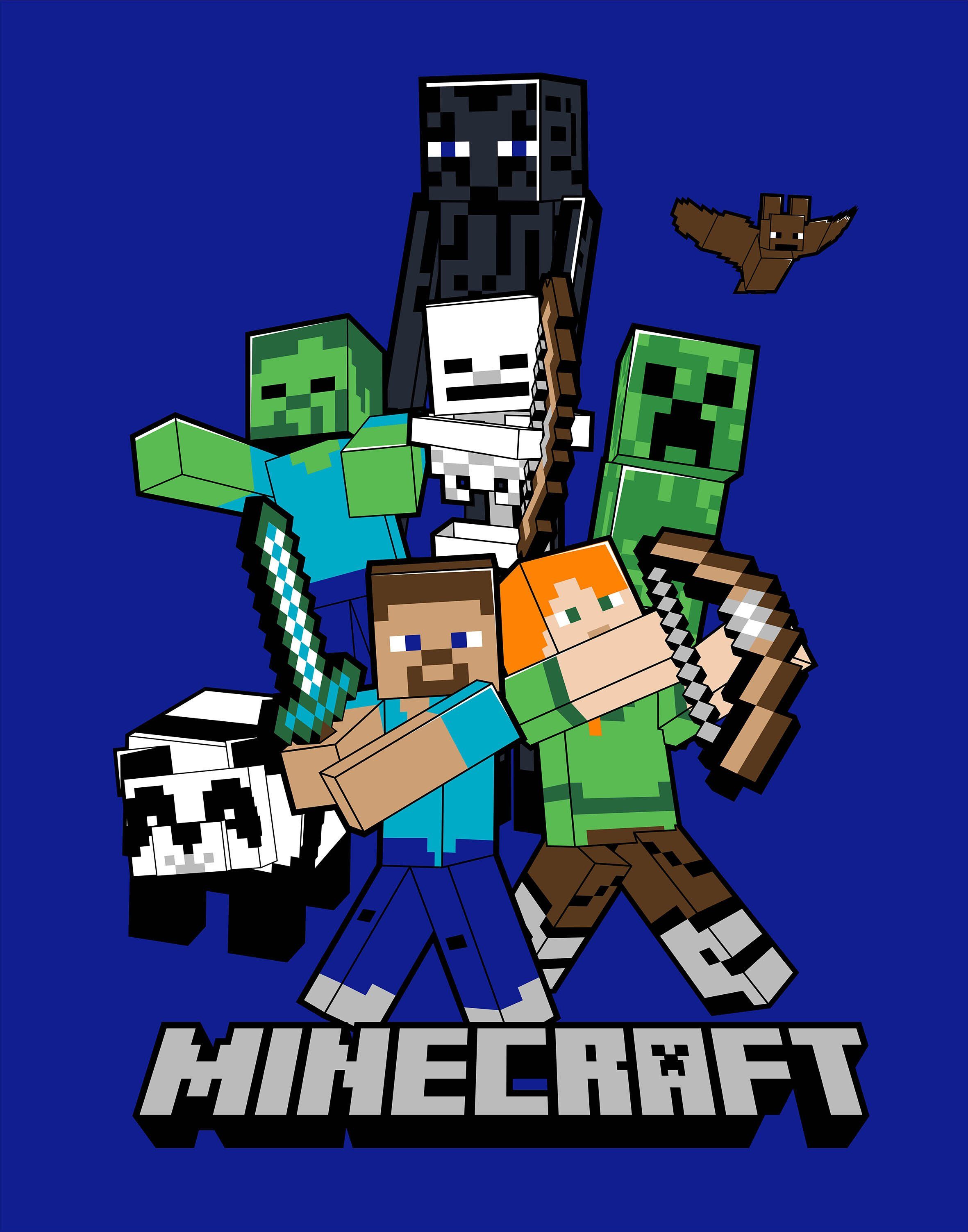 Wohndecke Minecraft Fleecedecke Kuscheldecke 110 x günstig online kaufen