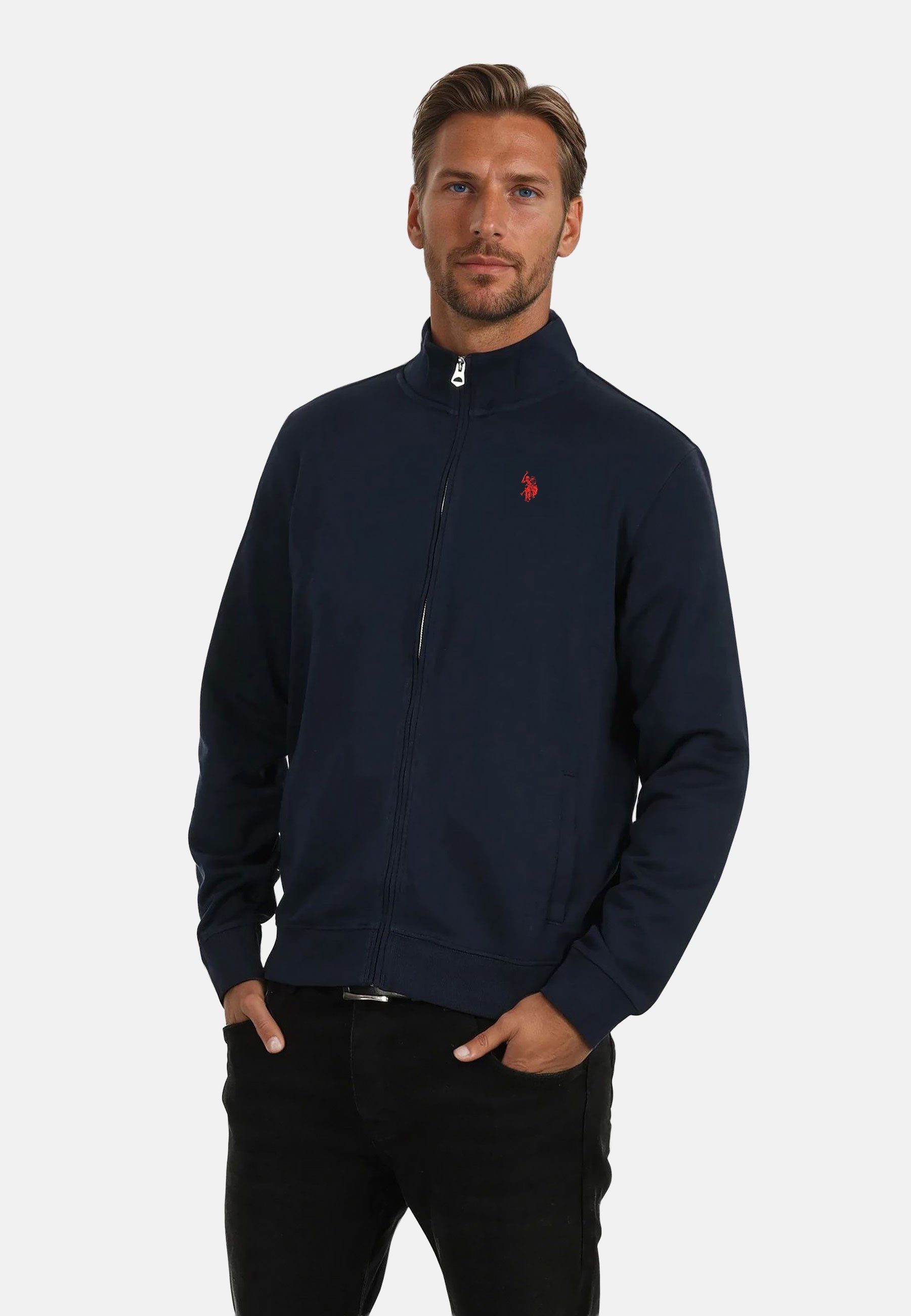 U.S. Polo Assn. Sweatjacke Stehkragenpullover USJaaspa – Herren Half-Zip Pu günstig online kaufen