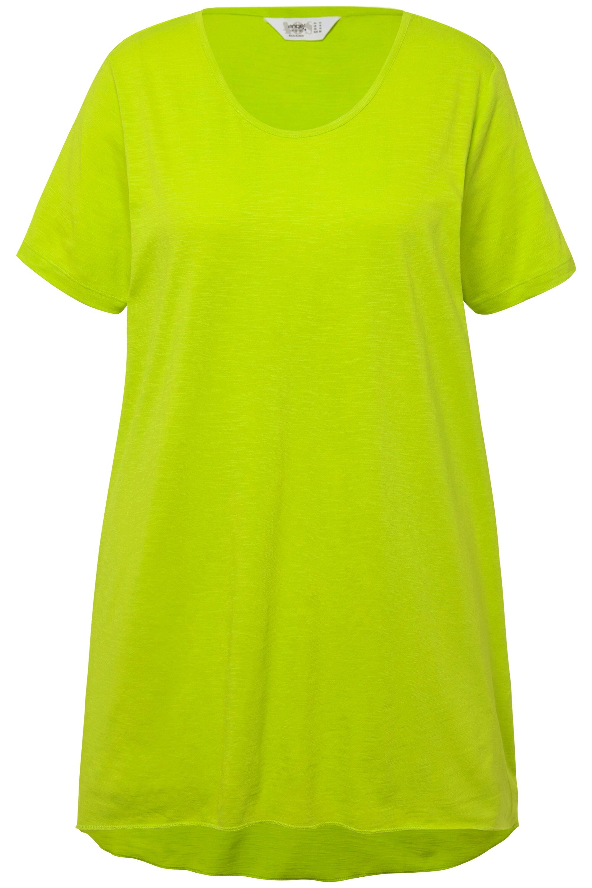 Angel of Style T-Shirt Longshirt Rundhals Halbarm gerundeter Saum günstig online kaufen