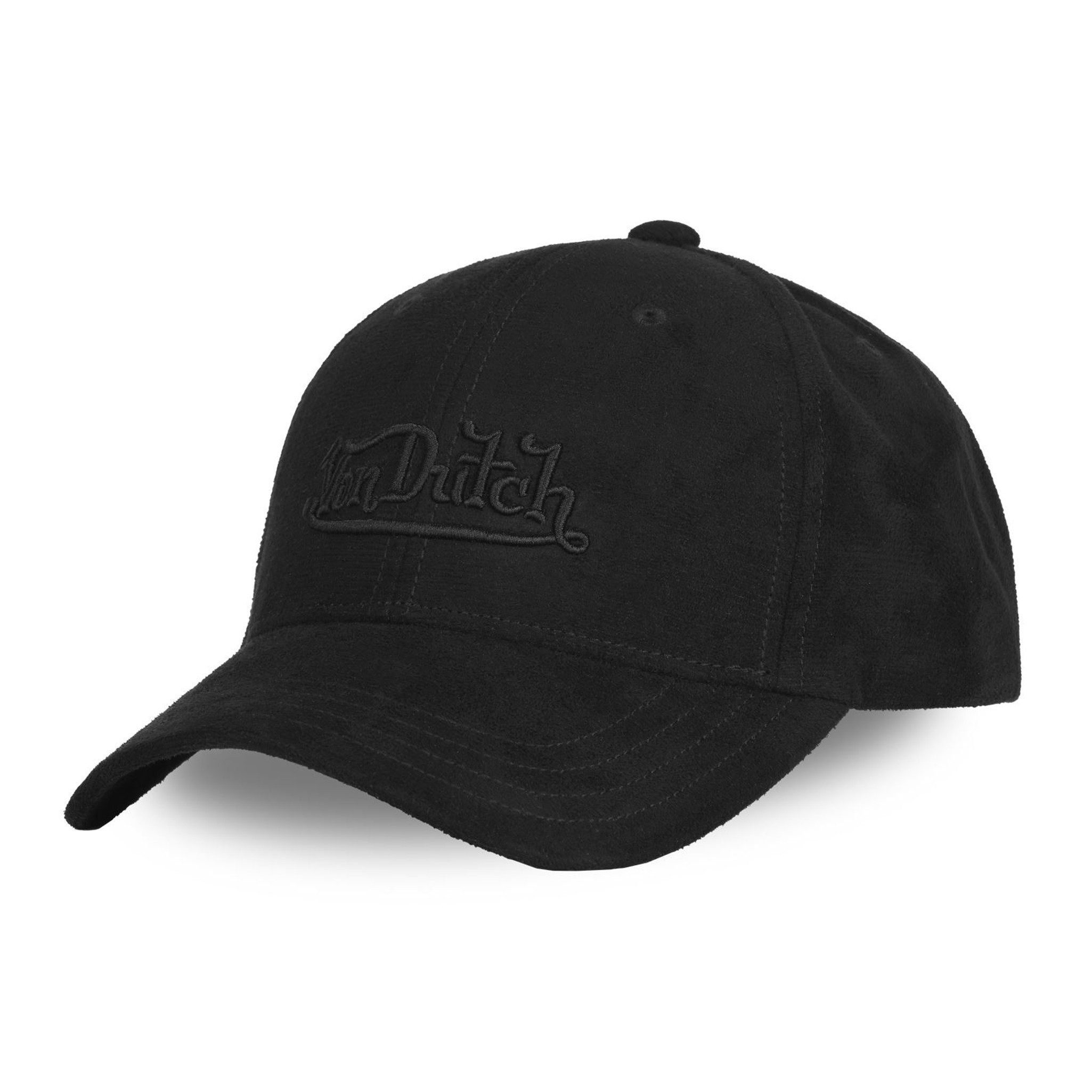 Von Dutch Baseball Cap Von Dutch Originals Dad Cap - SUEDE Ton-In-Ton Strapback Black (Basecap, Basecap, Dad Cap) Wildleder-Optik